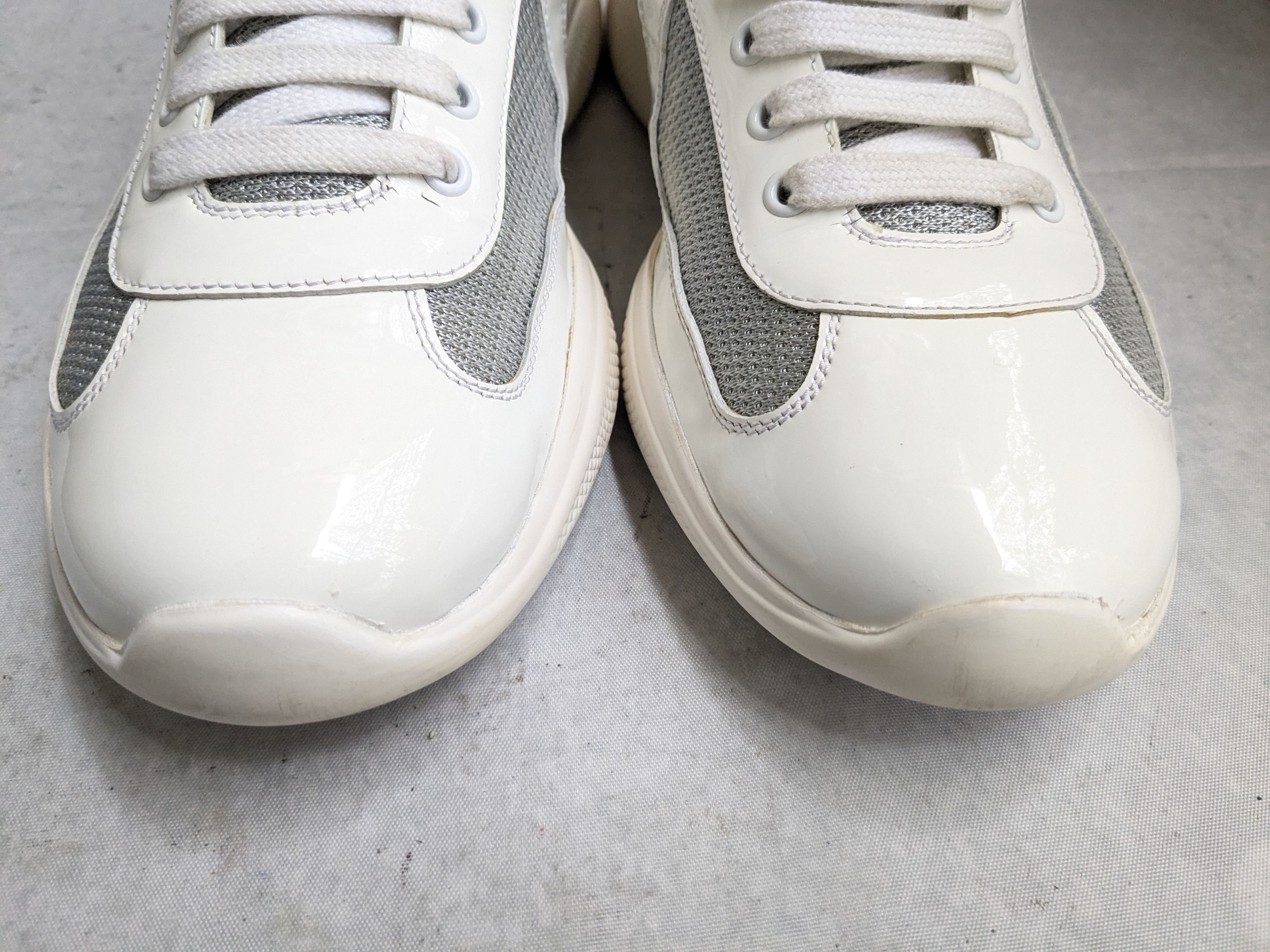 Prada Prada America's Cup Sneakers White Patent Leather 9 Low Size US 9 / EU 42 - 4 Thumbnail