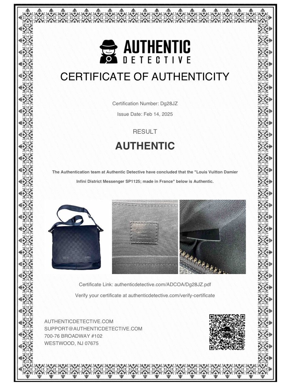 Louis Vuitton Louis Vuitton Damier Infini District MM Messenger Bag Cosmos Size ONE SIZE - 17 Thumbnail