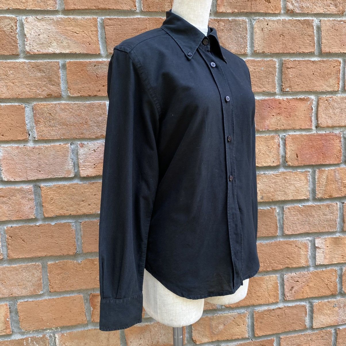Dolce & Gabbana Dolce & Gabbana Black Fitted Long-Sleeve Collared Shirt Size S / US 4 / IT 40 - 3 Thumbnail