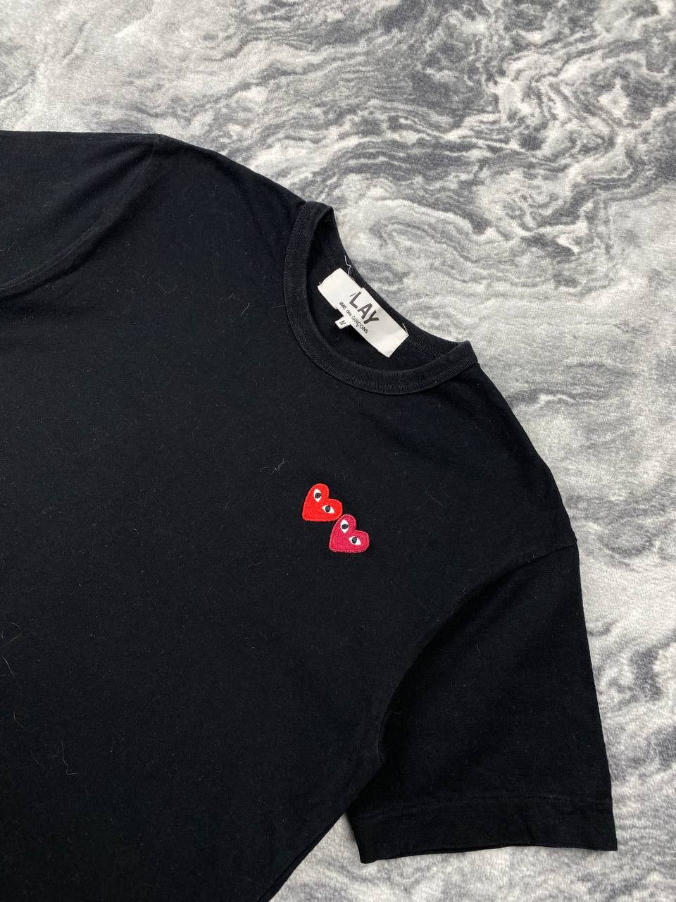 Comme des Garcons Comme des Garcons Play Double Hearts T Shirt Men Size M Size US M / EU 48-50 / 2 - 3 Thumbnail