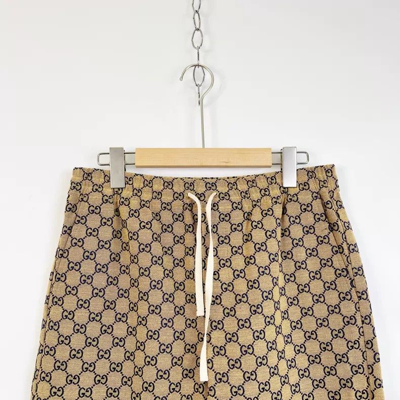 Gucci Gucci Beige double G-shaped full-printed tie mid-waist str Size US 30 / EU 46 - 3 Thumbnail