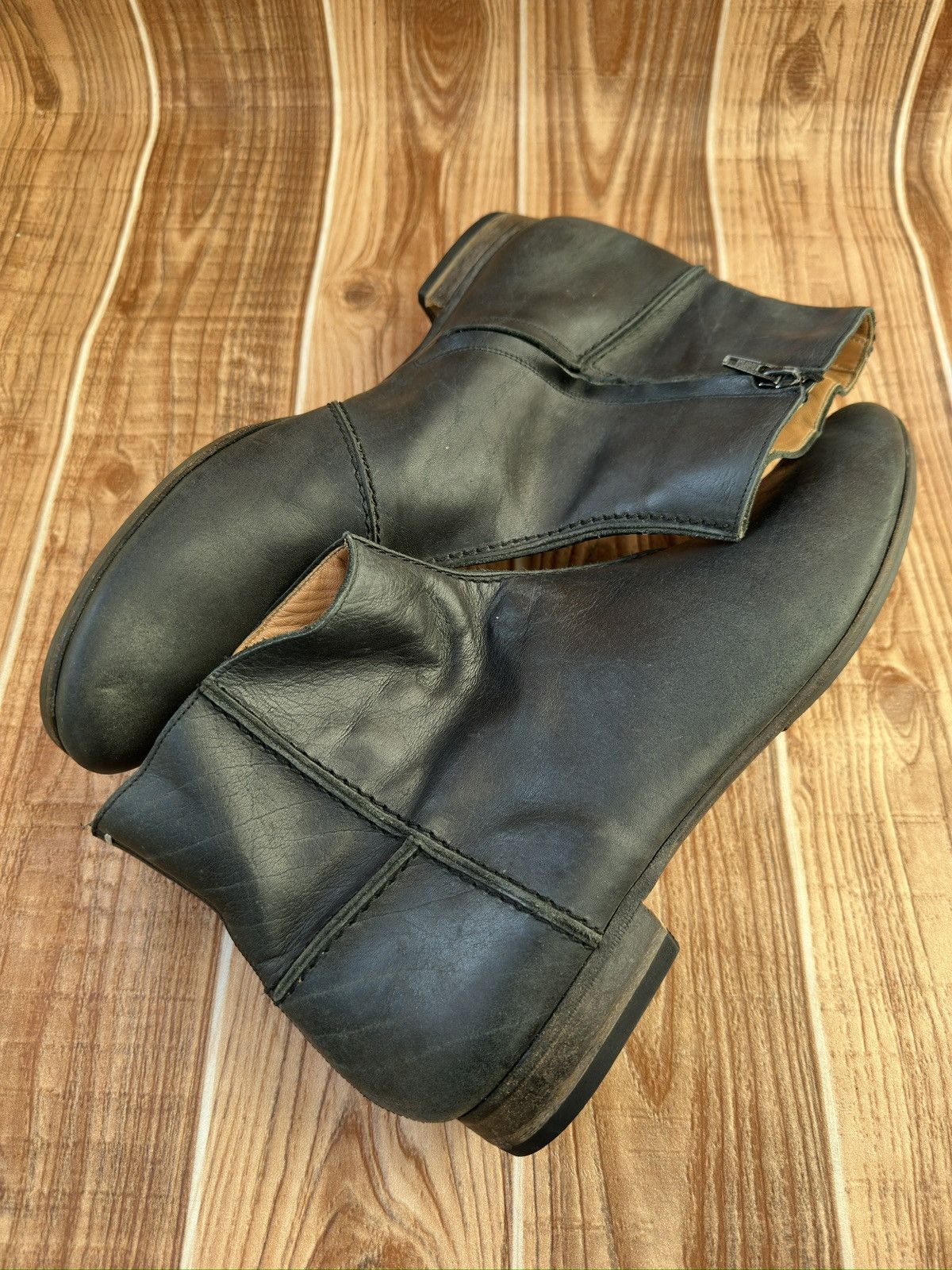 Maison Margiela RARE Maison Martin Margiela BLack Leather Side-Zip Boots Size US 11 / EU 44 - 16 Thumbnail
