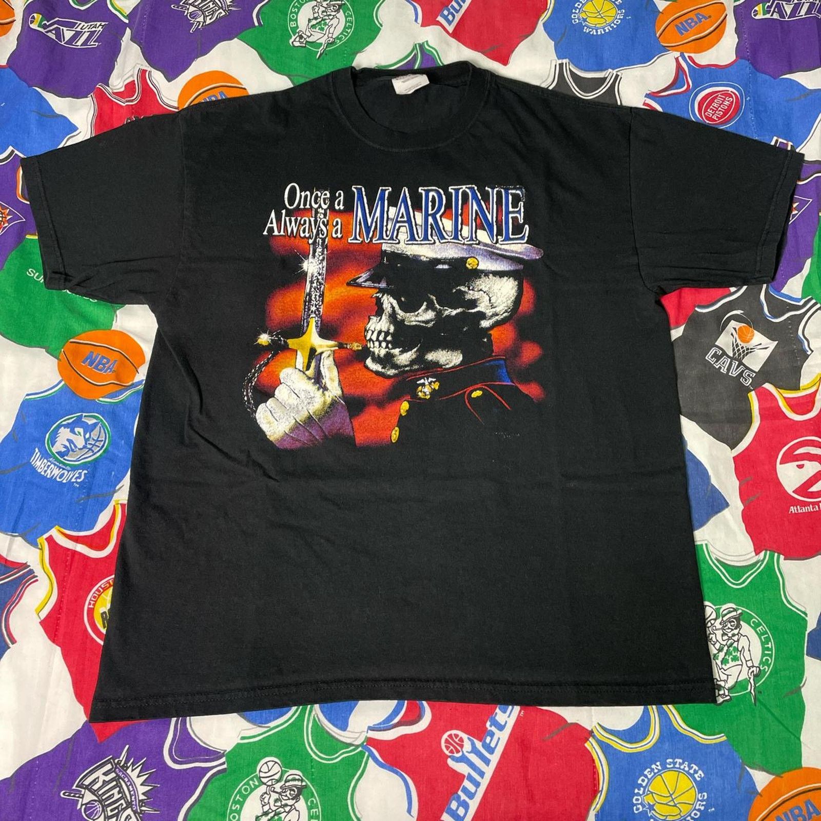 Vintage VTG 2000s Once A Marine Always A Marine Mens Sz L Tee Y2K Size US L / EU 52-54 / 3 - 1 Thumbnail