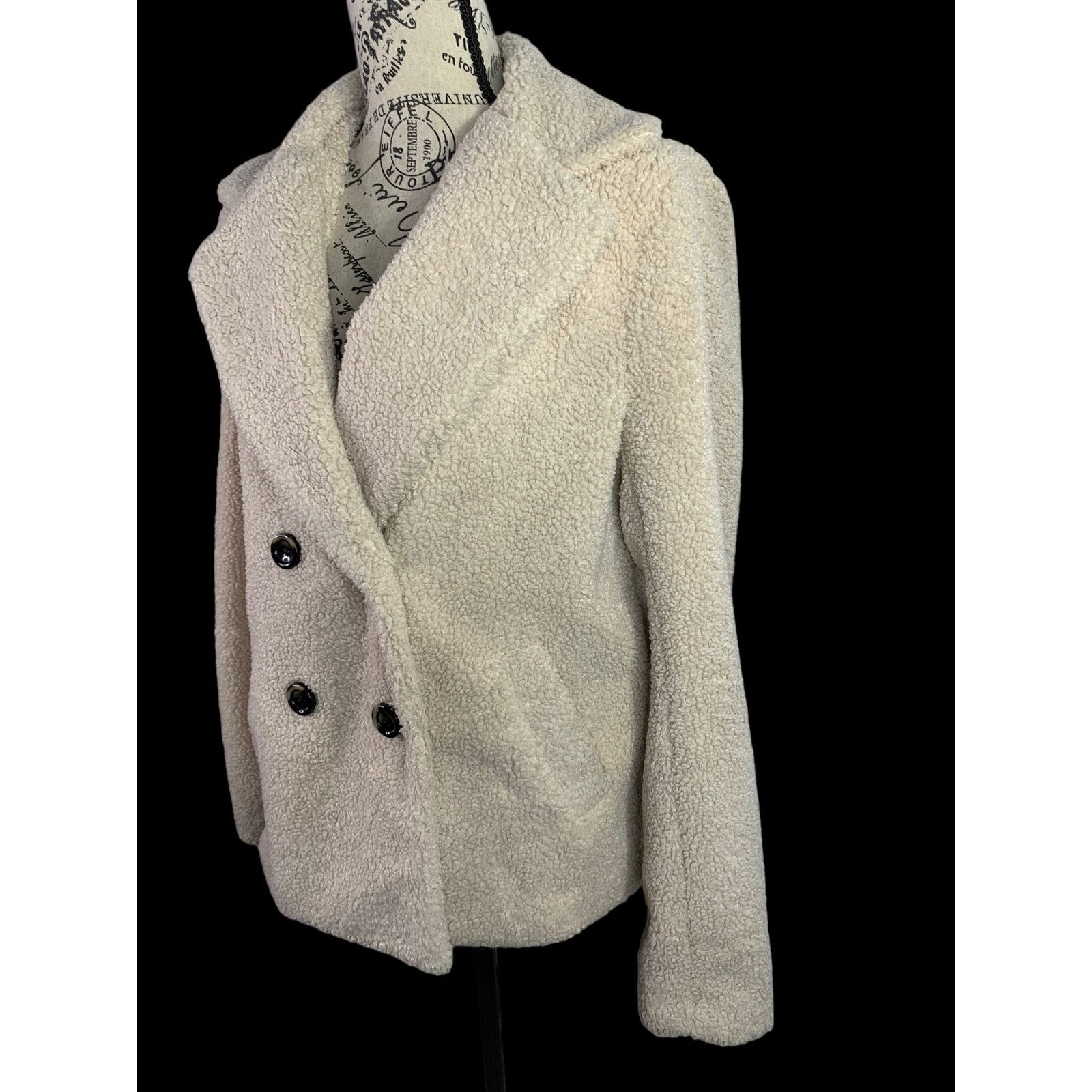 Sanctuary Anthropologie Sanctuary Women's Small Faux Fur Jacket Cream Size S / US 4 / IT 40 - 2 Thumbnail
