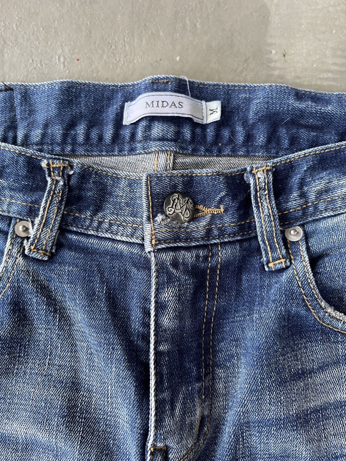 If Six Was Nine Midas 9 Whiskered Skinny Jeans Size US 31 - 4 Thumbnail