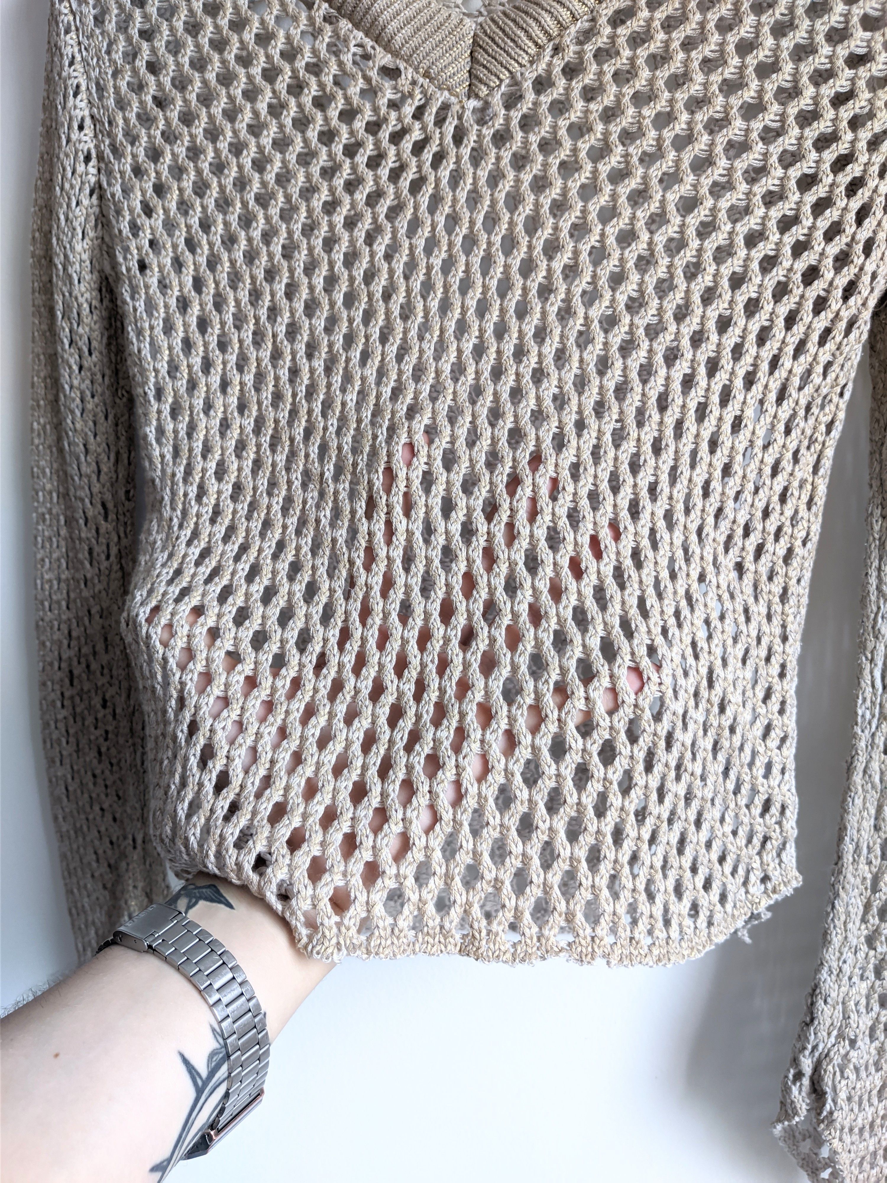Vintage mesh sweater y2k vintage japanese Size M / US 6-8 / IT 42-44 - 4 Thumbnail