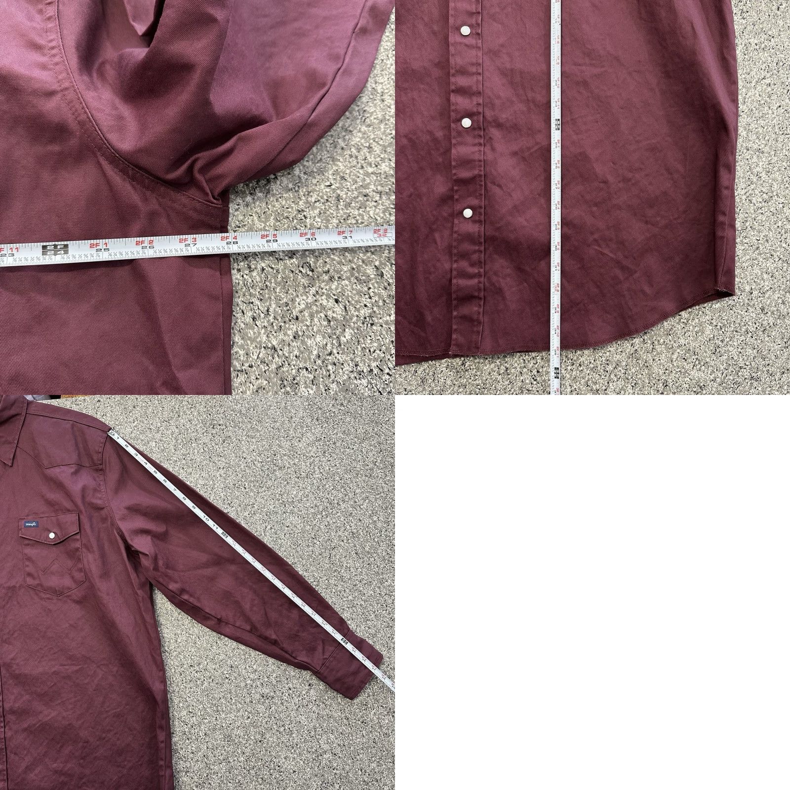 Wrangler VINTAGE Wrangler Cowboy Cut Western Shirt Pearl Snap Mens XXLT Firm Finish Twill Maroon Size US XXL / EU 58 / 5 - 8 Thumbnail