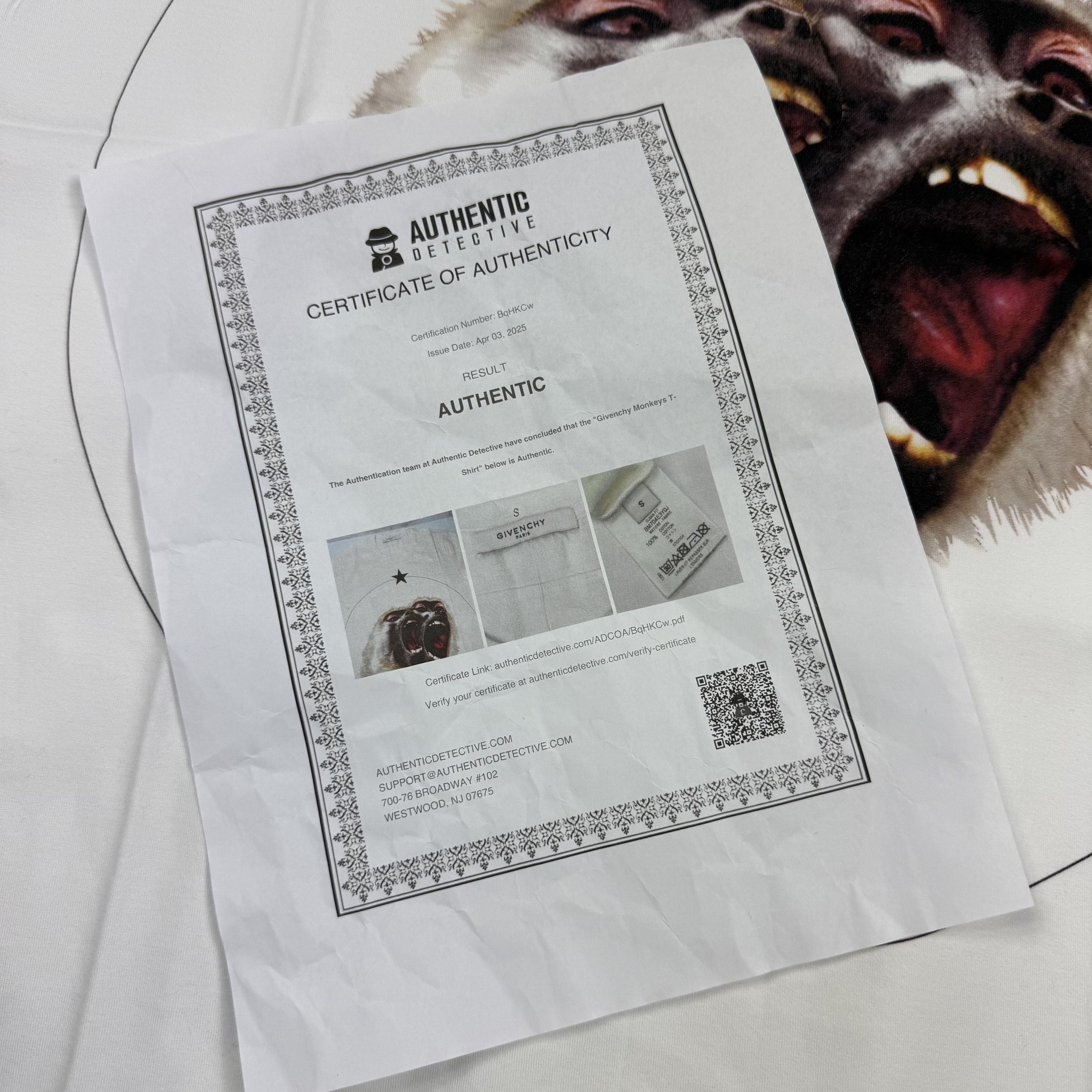 Givenchy Givenchy White Screaming Monkeys Cuban Fit T-Shirt Small Size US S / EU 44-46 / 1 - 2 Thumbnail