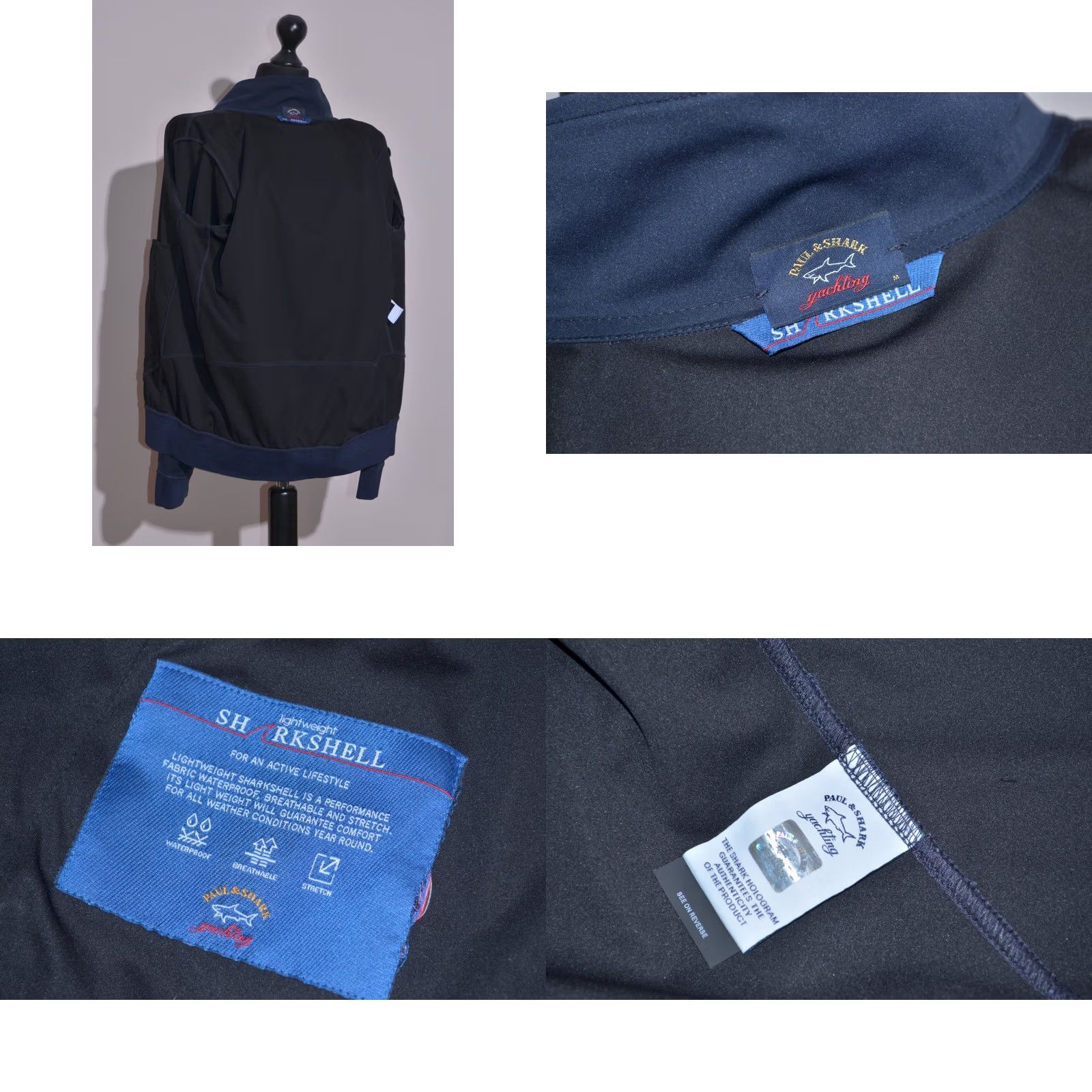 Paul & Shark Paul & Shark Yachting Navy Sharkshell Full Zip Jacket Waterproof Stretch M Jacket Men XS? (invalid) Size US M / EU 48-50 / 2 - 8 Thumbnail