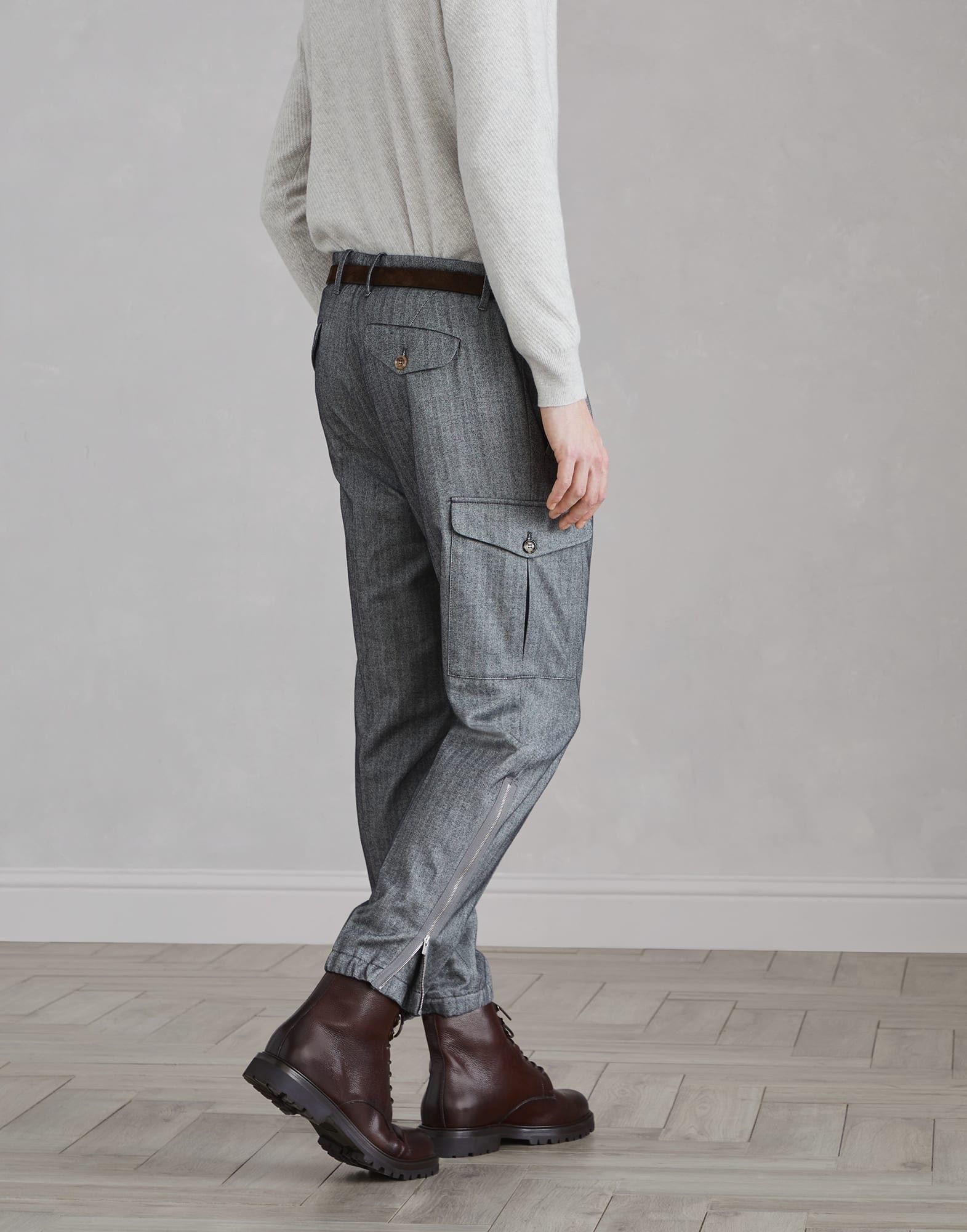 Brunello Cucinelli o1la1rc1a0925 Pants in Grey Size US 34 / EU 50 - 2 Thumbnail