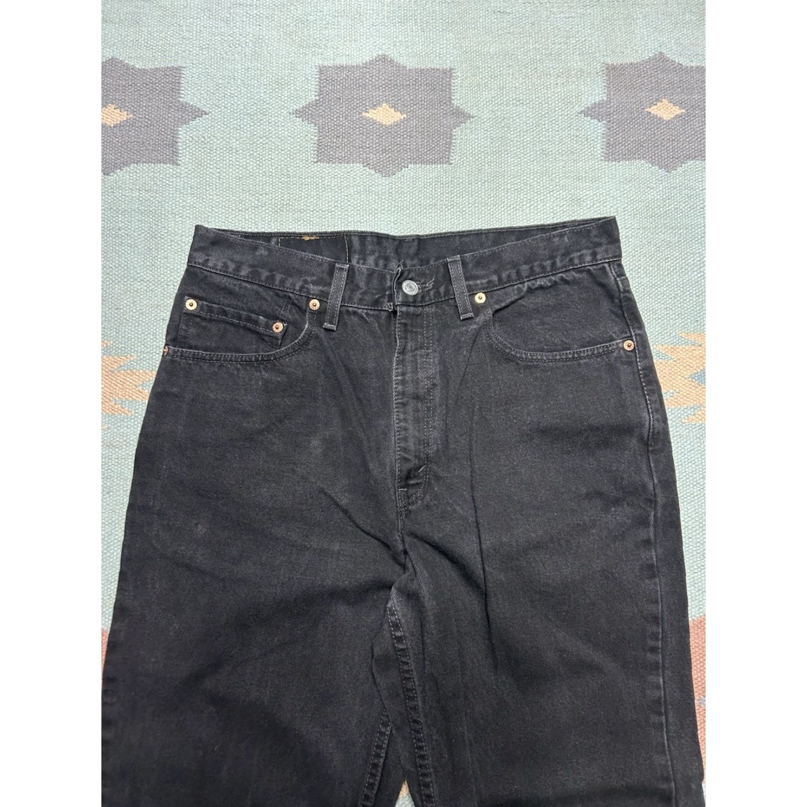 Levi's VINTAGE Levi’s 550 Jeans Relaxed Straight Black USA 32x31 Mens Jeans Size US 32 / EU 48 - 7 Thumbnail