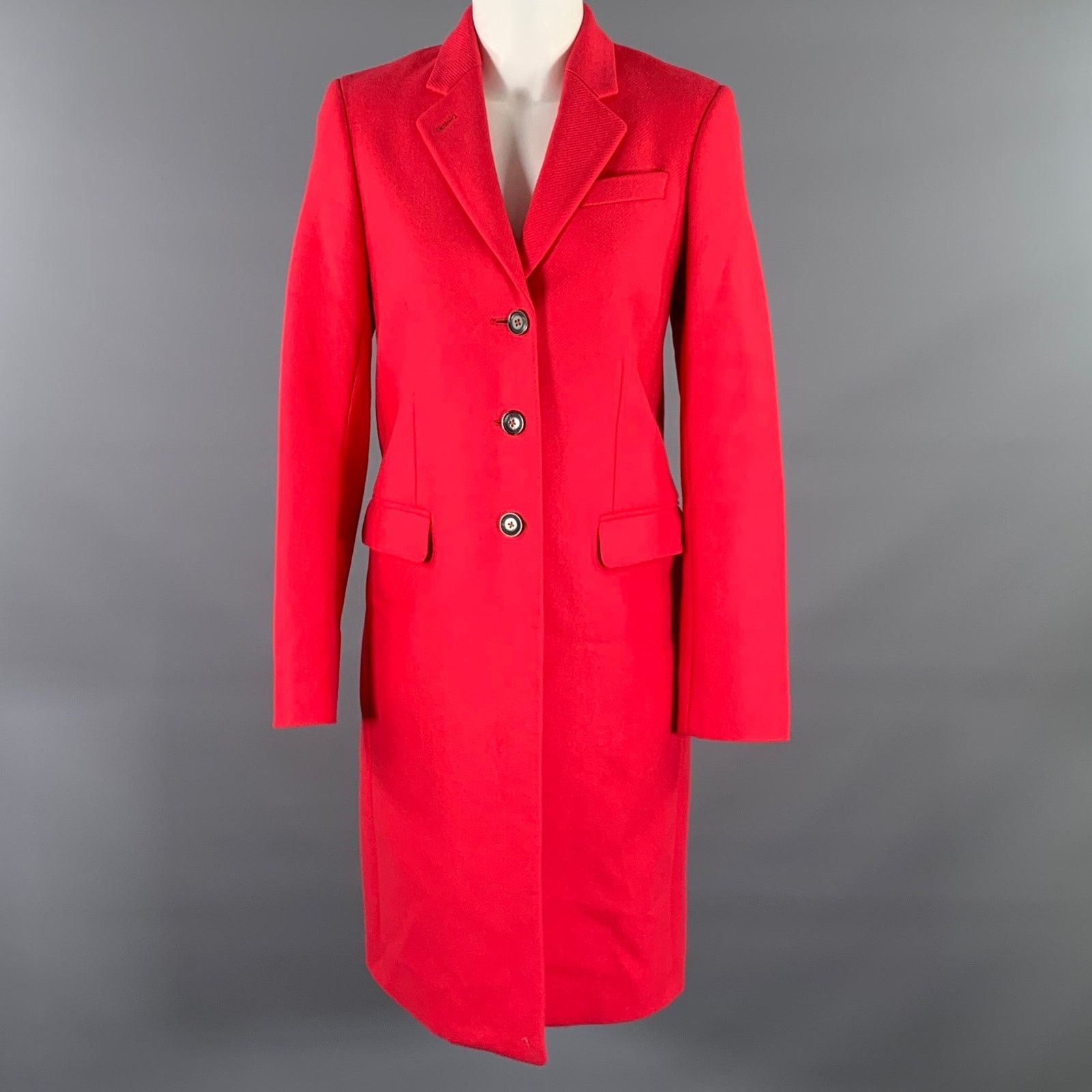 Paul Smith PS by PAUL SMITH Size S Pink Wool Polyamide Notch Lapel Coat Size S / US 4 / IT 40 - 1 Thumbnail