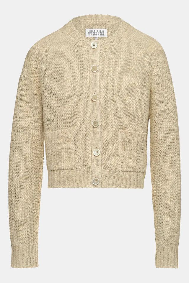 image of Maison Margiela O1W1Db11223 Cardigan In Beige, Women's (Size Large)