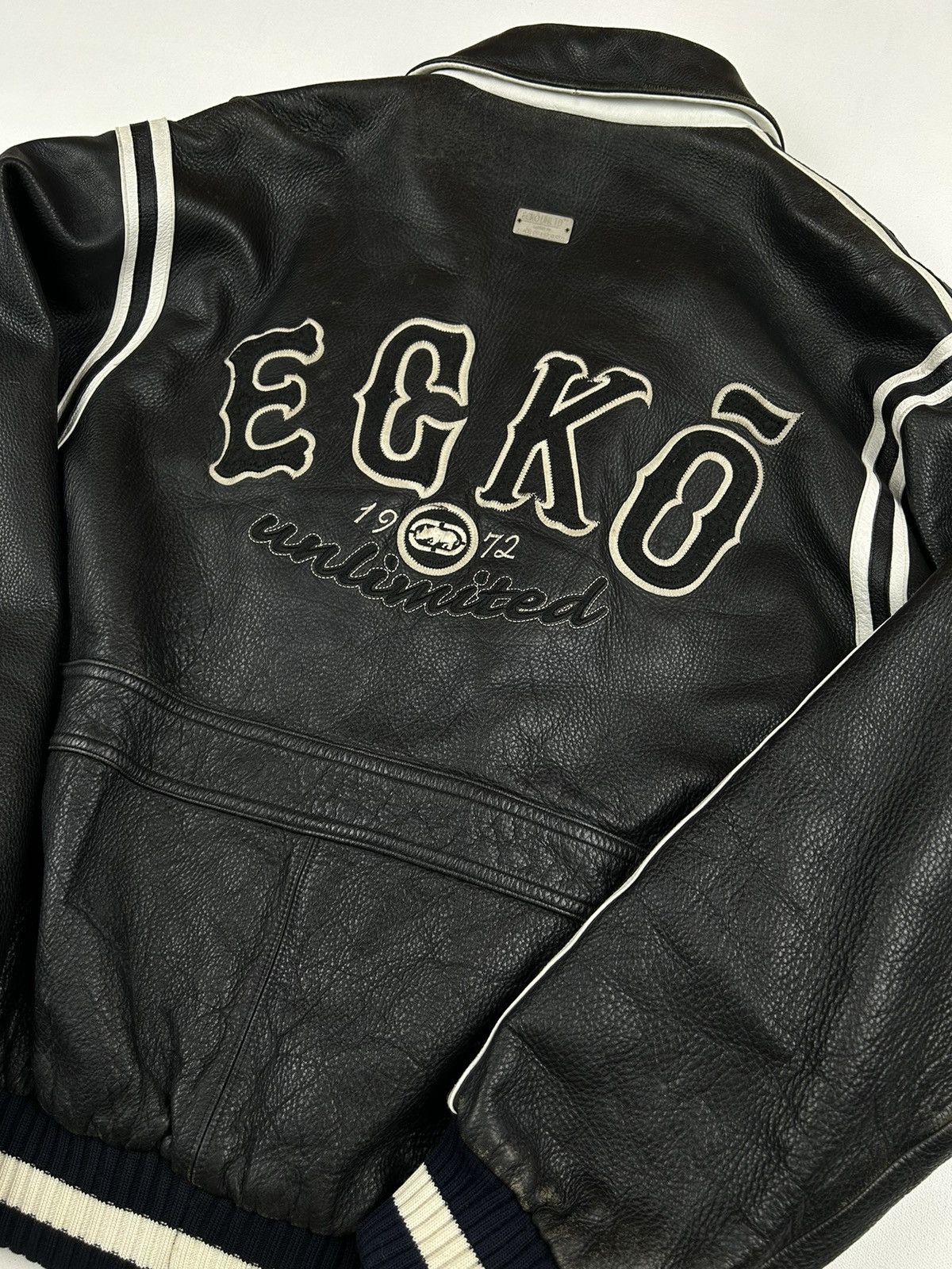 Ecko Unltd. × Vintage 90s-2000s Ecko Unlimited Leather Jacket Size US L / EU 52-54 / 3 - 4 Thumbnail