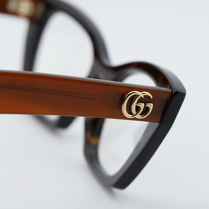 Gucci Gucci GG1334O 005 Eyeglasses Havana 52mm Cat Eye Frame Size ONE SIZE - 7 Thumbnail