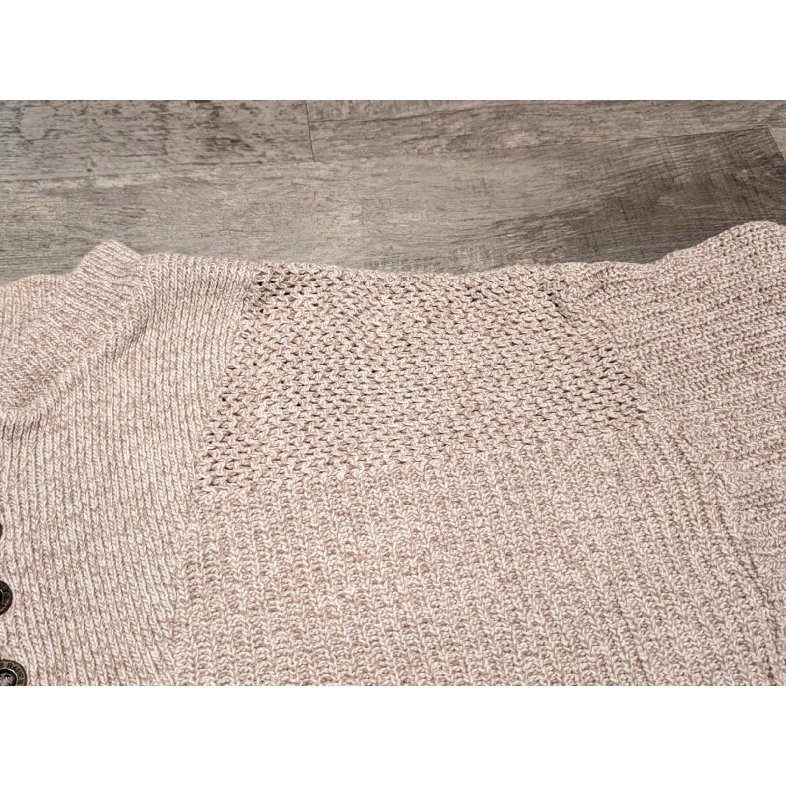 Eddie Bauer VINTAGE Eddie Bauer Chunky Knit Henley Sweater Men's L Beige 90s Fisherman Outdoor Cottagecore Size US L / EU 52-54 / 3 - 6 Thumbnail
