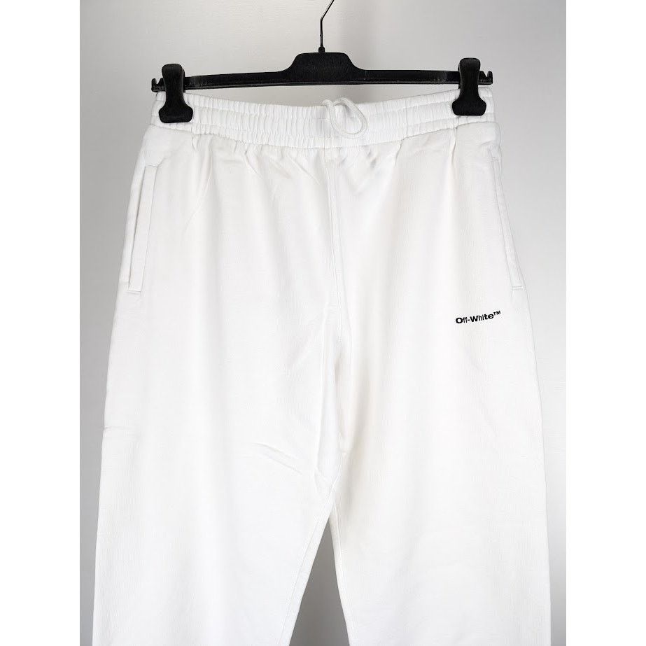 Off-White o1rshd1 Wave Outl Daig Slim Sweatpant & Jogger White/Black Size US 36 / EU 52 - 3 Thumbnail