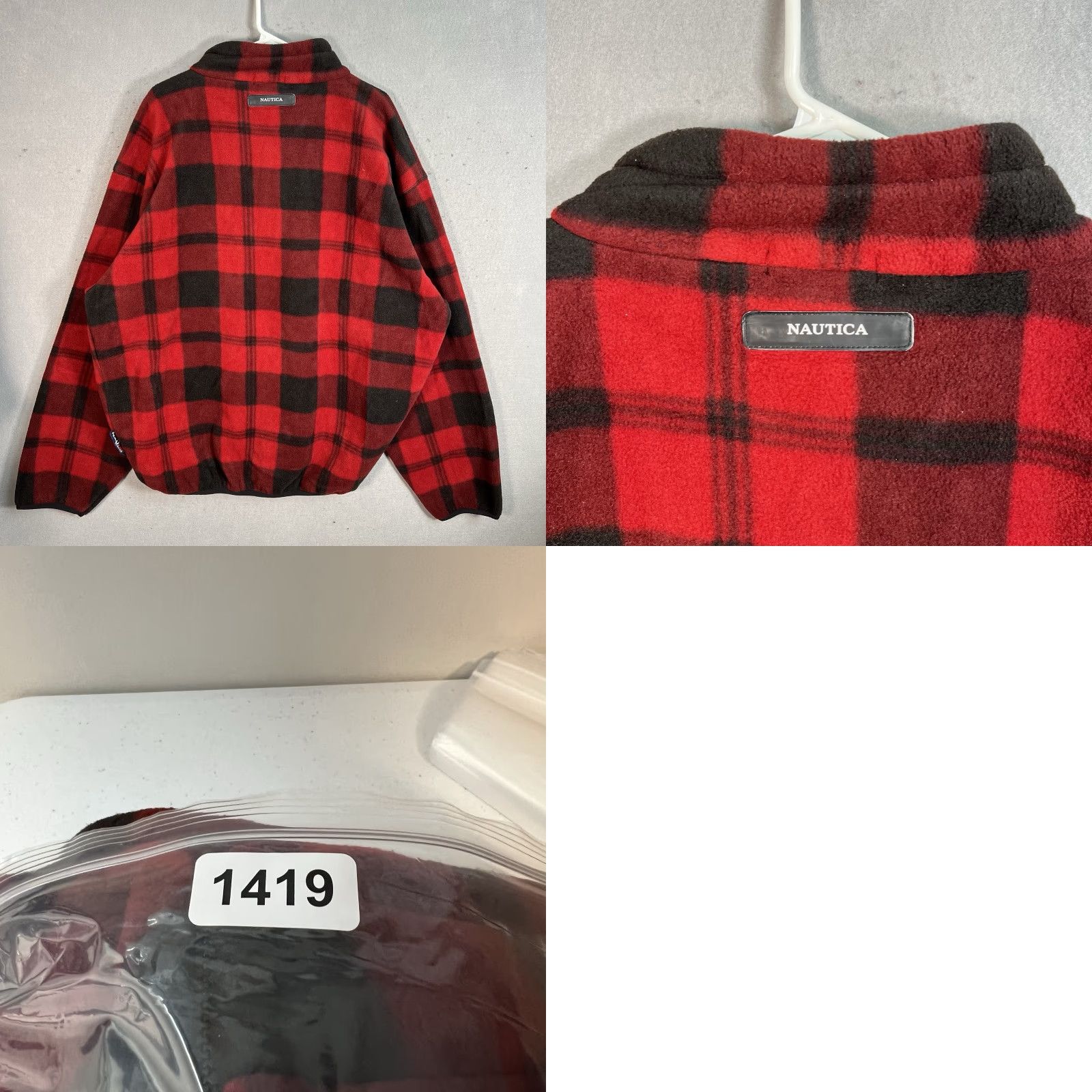Nautica VTG Nautica Plaid Check Pullover Jacket 2XL Men Red 1/4 Zip Fleece Jacket USA Made Vintage New with Tags Size US XXL / EU 58 / 5 - 9 Thumbnail