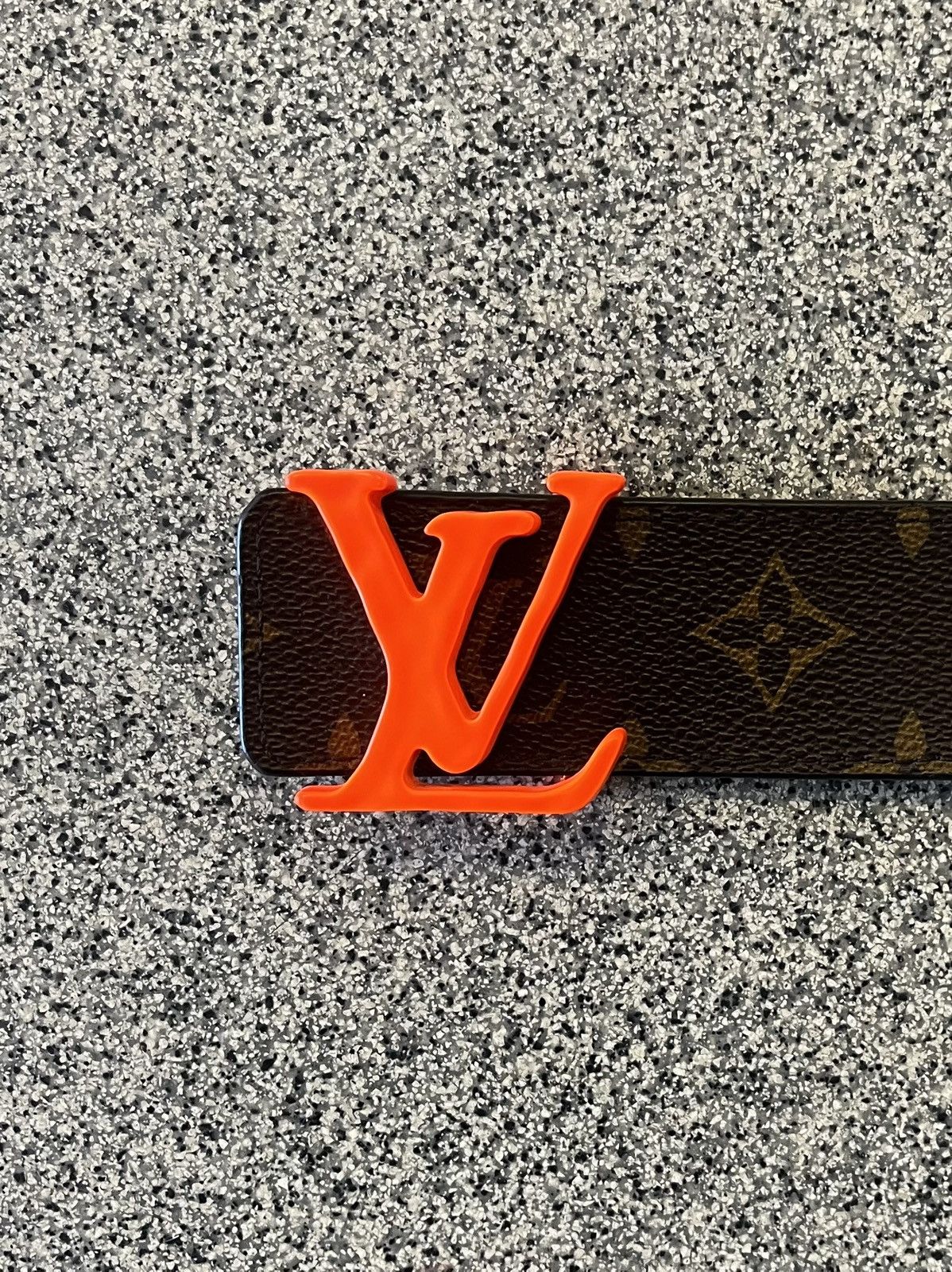服/ファッション Louis Vuitton 2019SS Orange Monogram LV Logo Brown Belt Virgil Abloh Louis Vuitton Cinturón Shape Monogram 40MM Marrón in Coated Canvas
