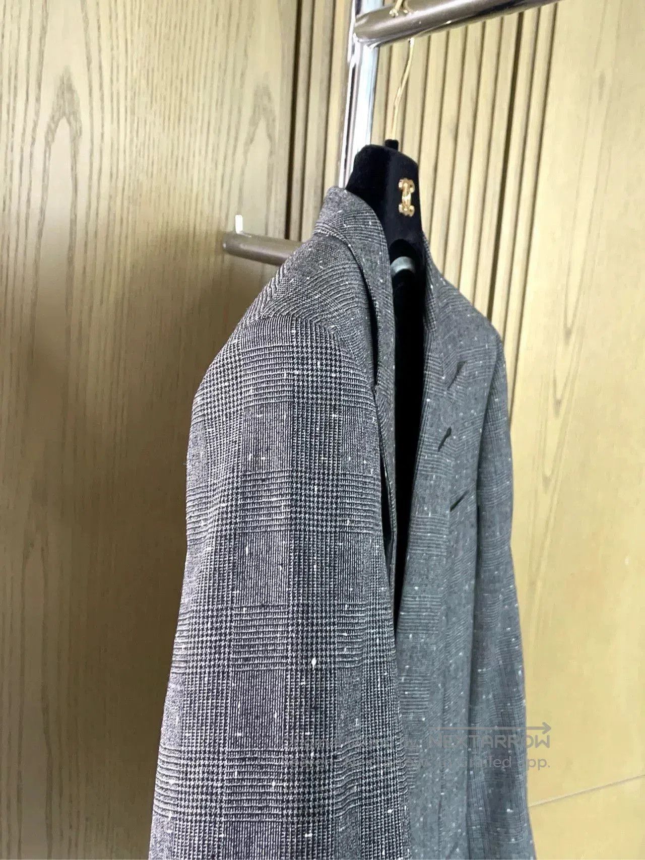Saint Laurent Paris SAINT LAURENT Gray Check Wool Blazer. Size XXS / US 00 / IT 34 - 6 Thumbnail