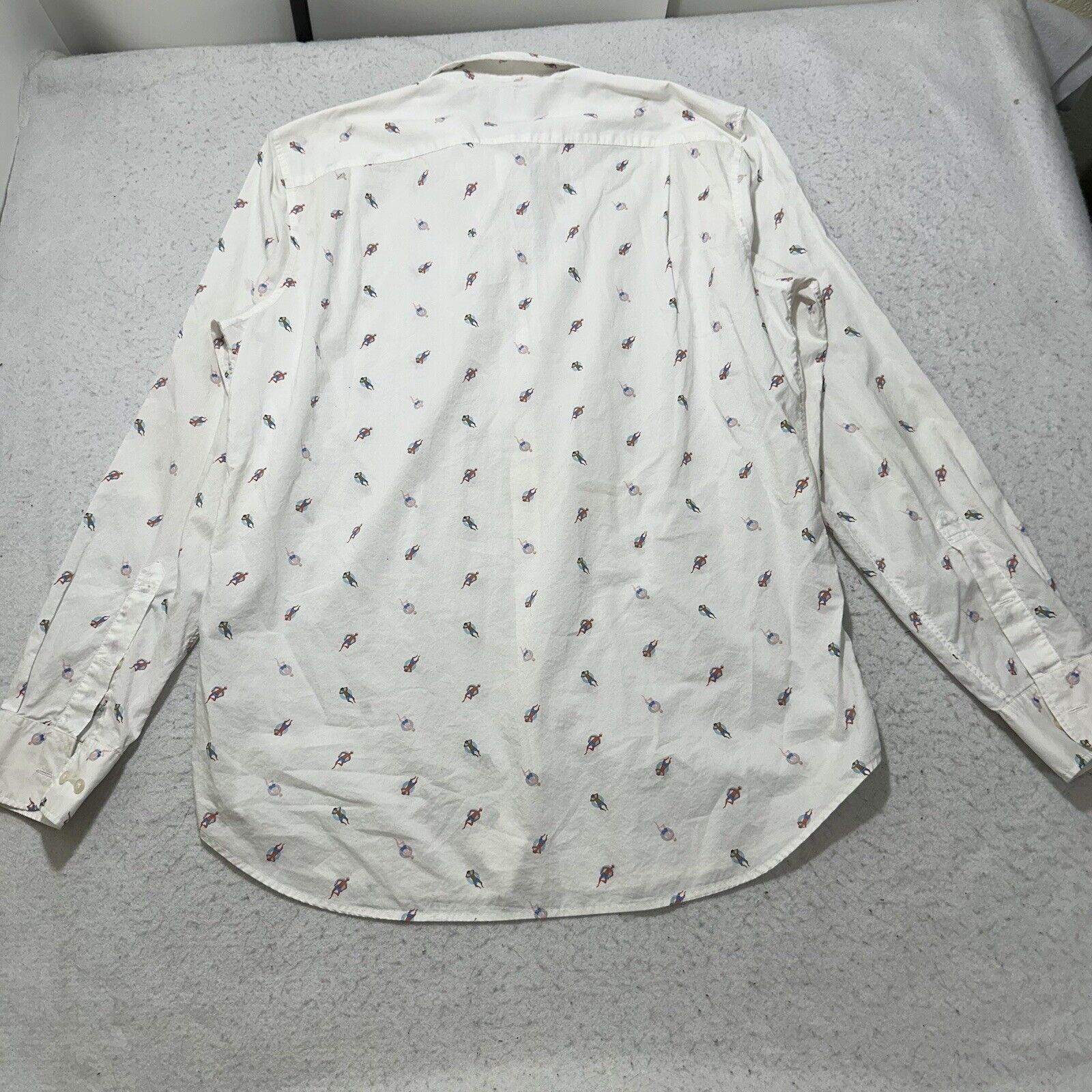 Bonobos Bonobos XL Long Button Down Dress Shirt Swimmer Pattern Size US XL / EU 56 / 4 - 10 Thumbnail