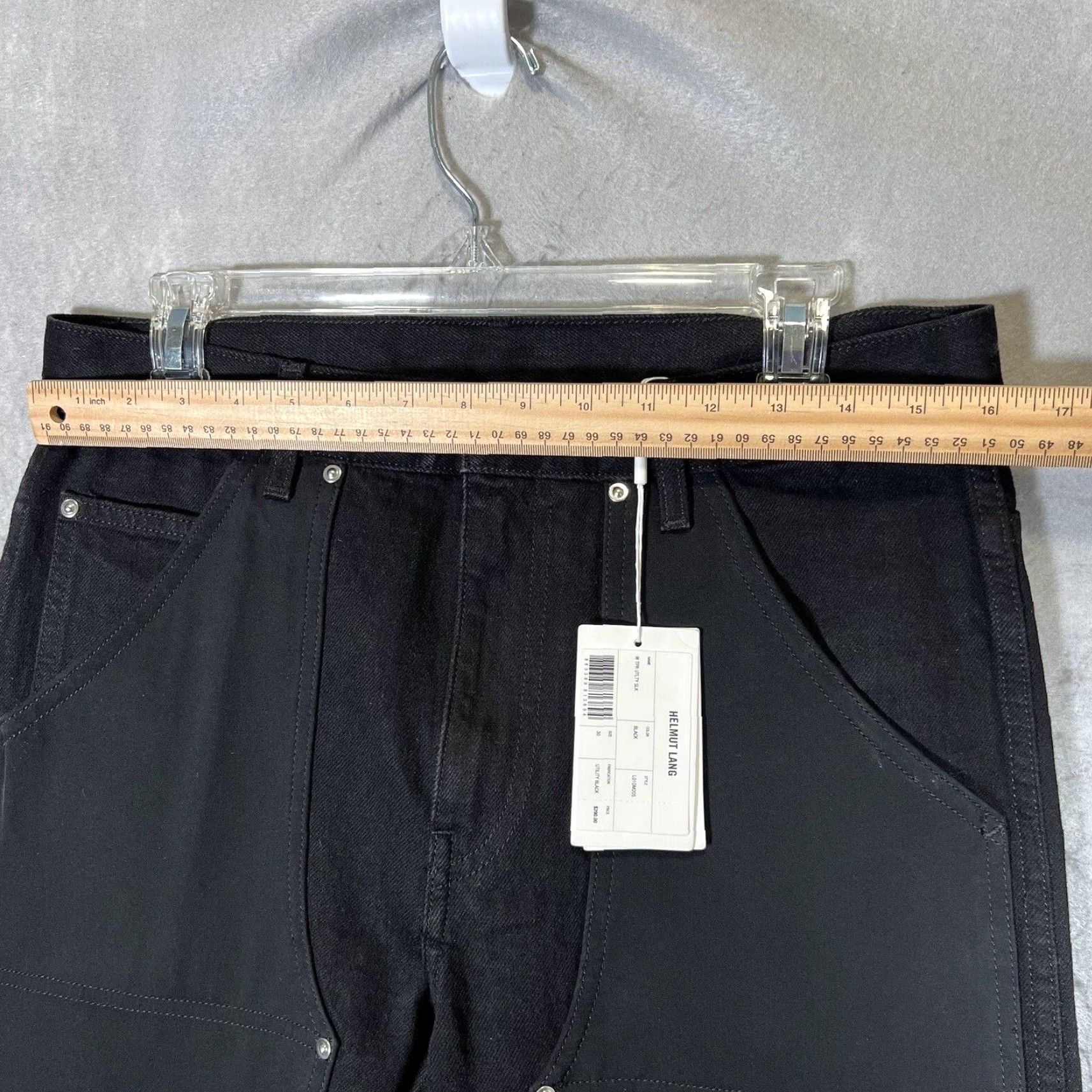 Helmut Lang Helmut Lang Jeans Men’s 30x26 Black Double Knee Utility Pants Adult Mens Regular Straight Vintage No (New with Tags) Size US 30 / EU 46 - 2 Thumbnail