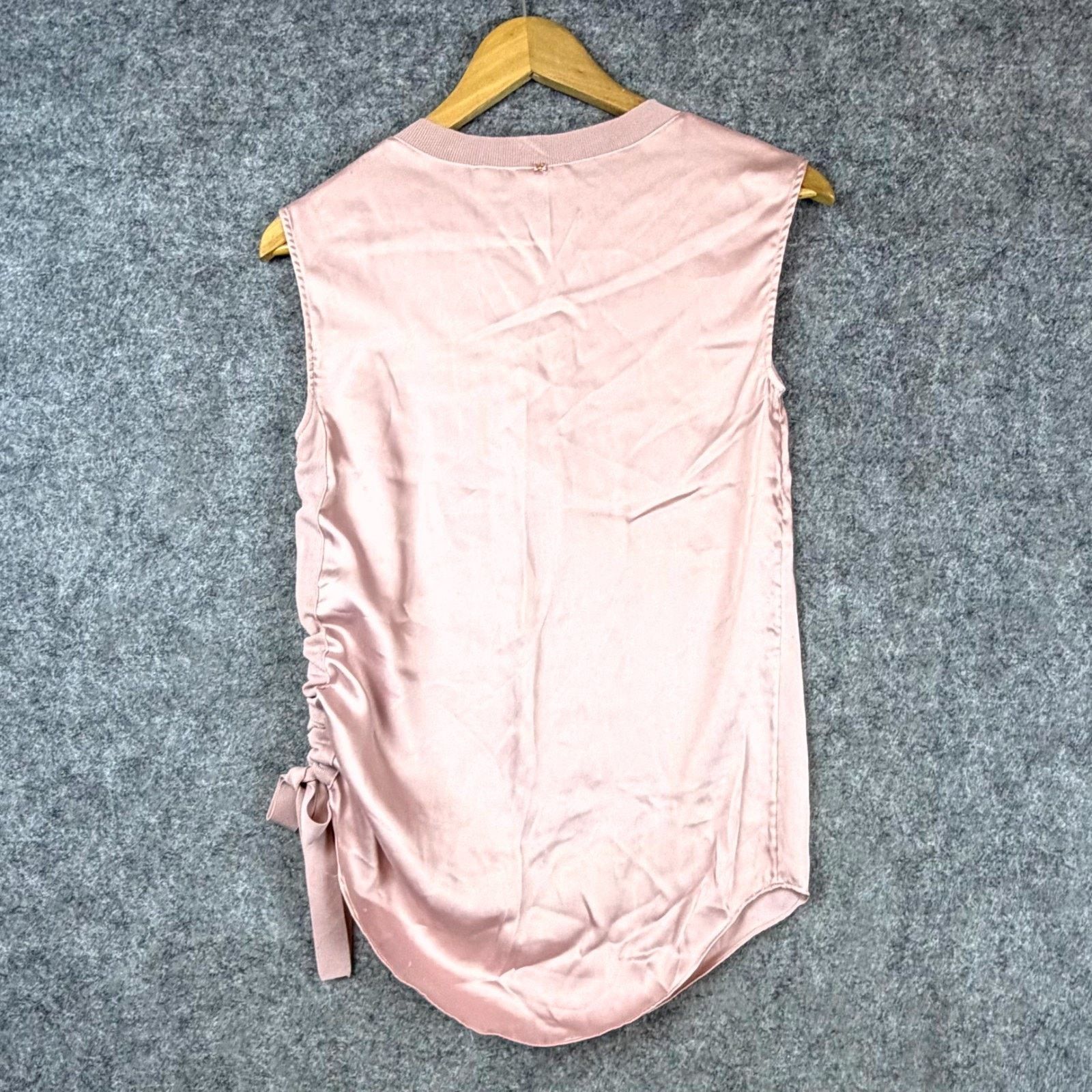 Ted Baker Ted Baker Ted Says Relax Samiey Ruched Satin Top Womens Pink Size XS / US 0-2 / IT 36-38 - 2 Thumbnail