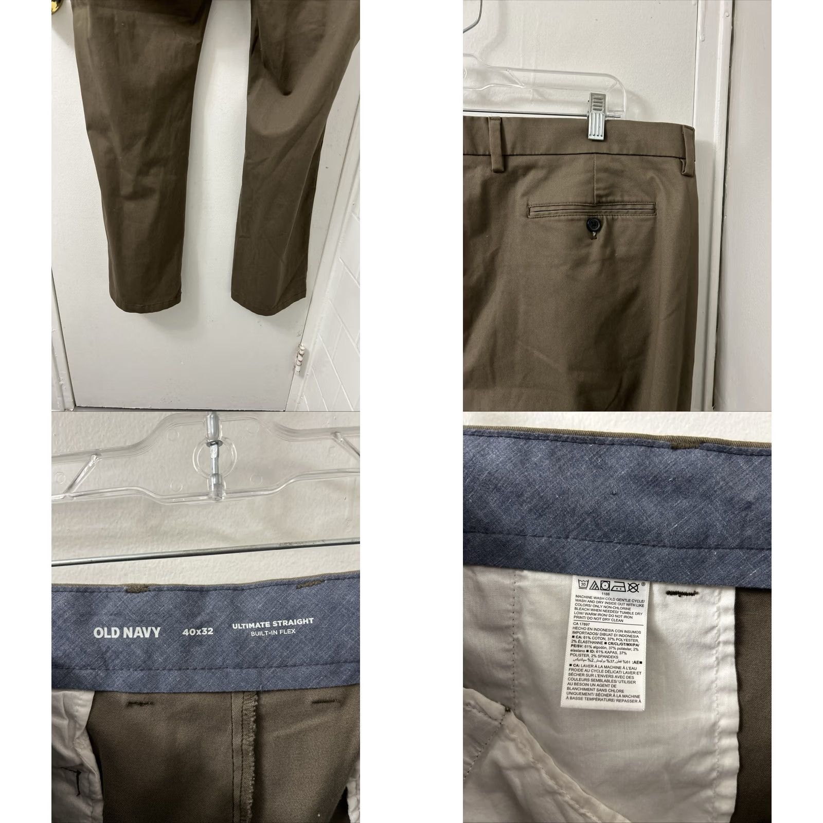 Old Navy Old Navy Pants Mens 40x32 Brown Ultimate Straight Built In Flex Chino Trousers Size US 40 / EU 56 - 8 Thumbnail