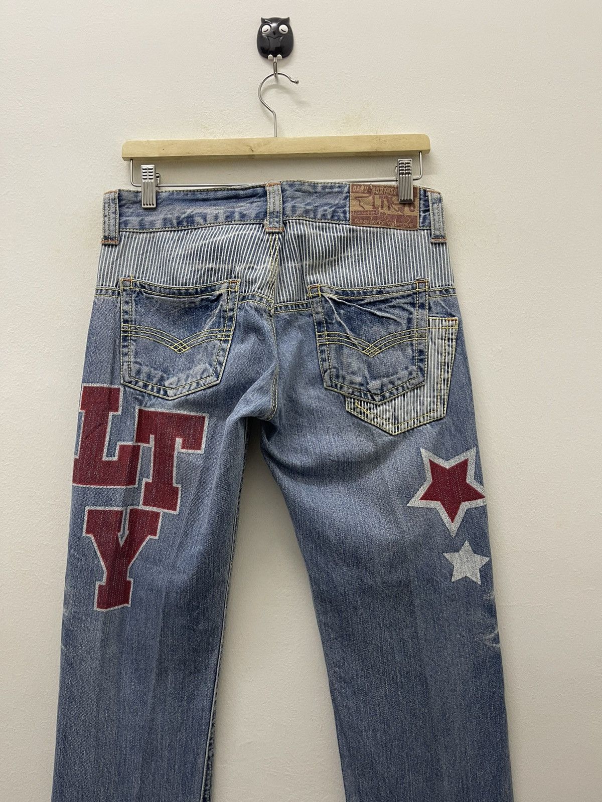 Japanese Brand Rare Vintage LTY Lala Tasty Surf Hickory Stripe Denim Size US 29 - 3 Thumbnail
