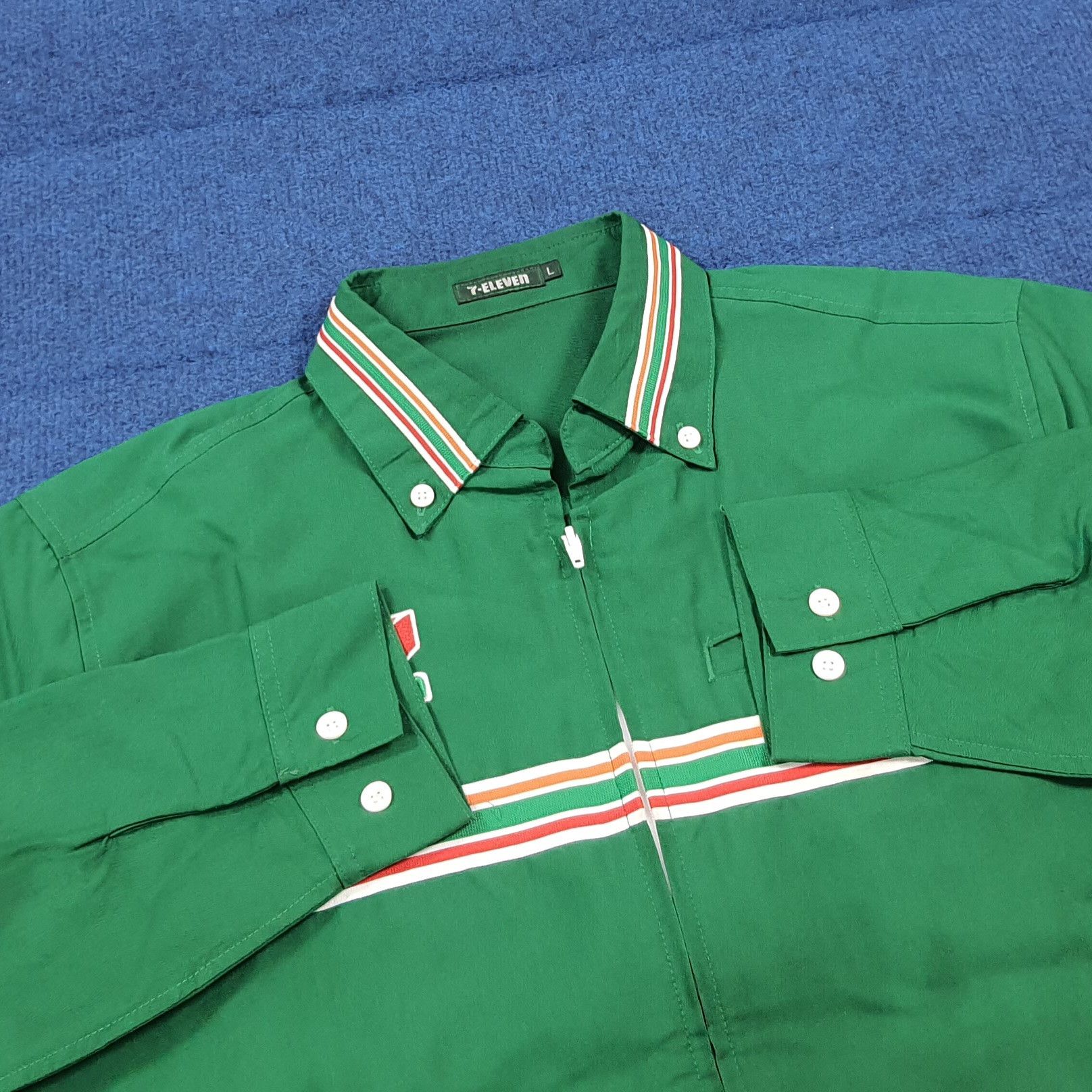 Japanese Brand Vintage 7 Eleven Japan Staff Uniform Work Jacket C299N57 Size US L / EU 52-54 / 3 - 5 Thumbnail