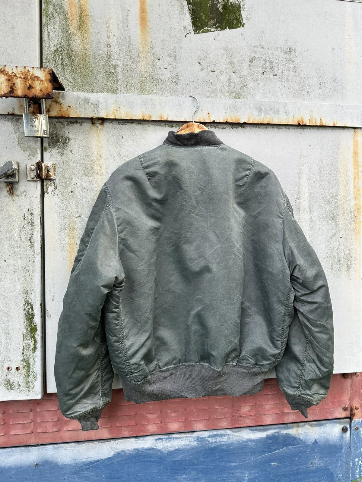 Vintage 🪖Vintage Faded Machope MA-1 Man Intermediate Bomber Jacket Size US M / EU 48-50 / 2 - 9 Thumbnail