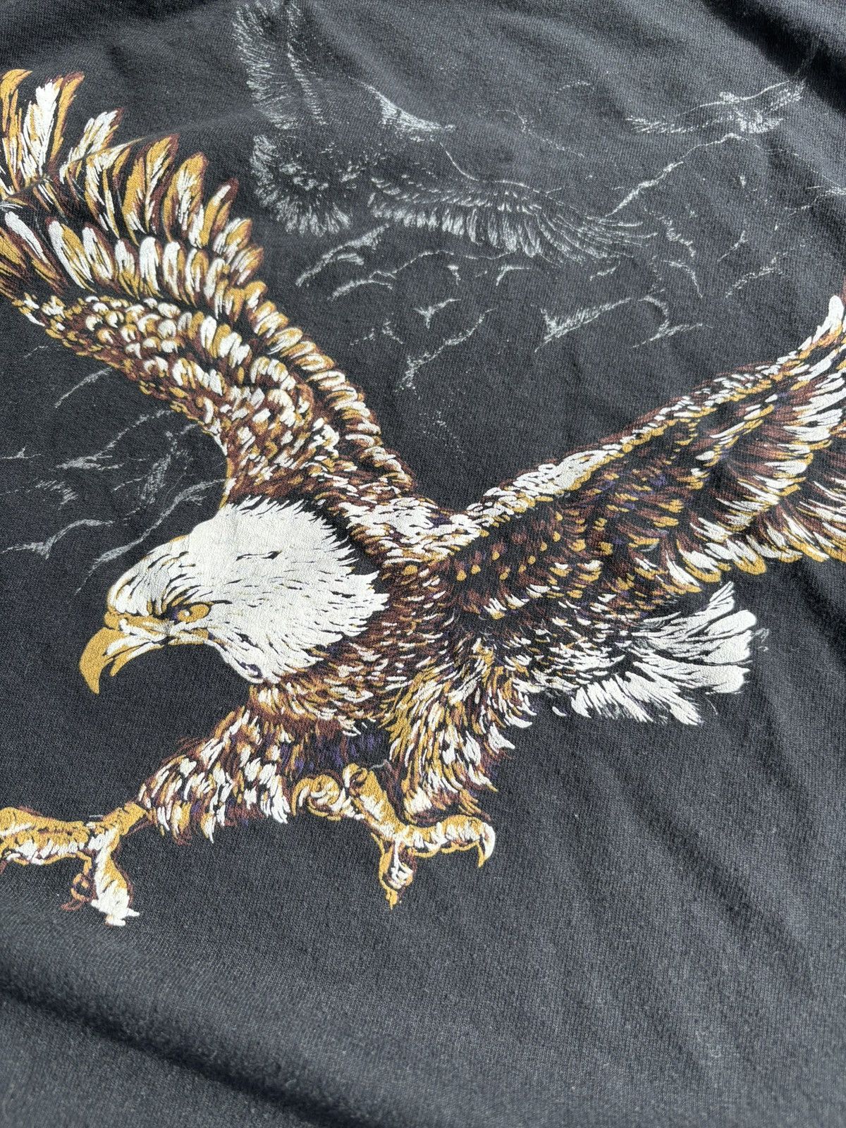 Other Vintage 90s Eagle Textured Print Boxy Nature Print Tee Size US XL / EU 56 / 4 - 5 Thumbnail