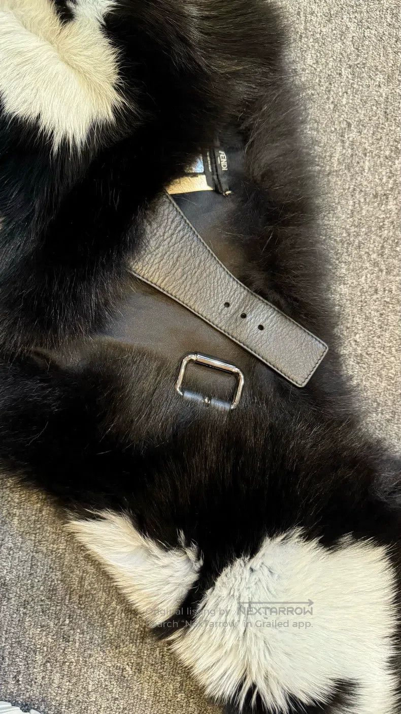 Fendi Fendi size TU cm Fox fur black and white fur stole scarf Size ONE SIZE - 2 Thumbnail
