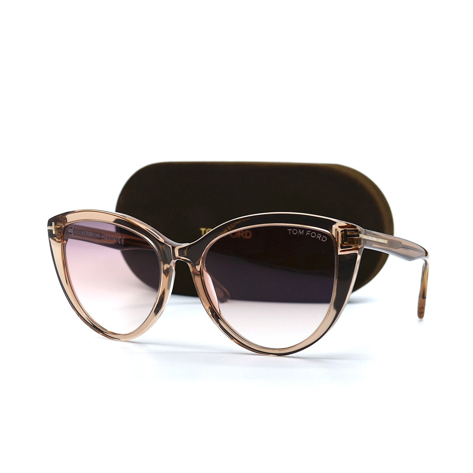 Tom Ford TOM FORD ISABELLA-0 TF915 45G PEACH PINK GRADIENT SUNGLASSES Size ONE SIZE - 13 Thumbnail
