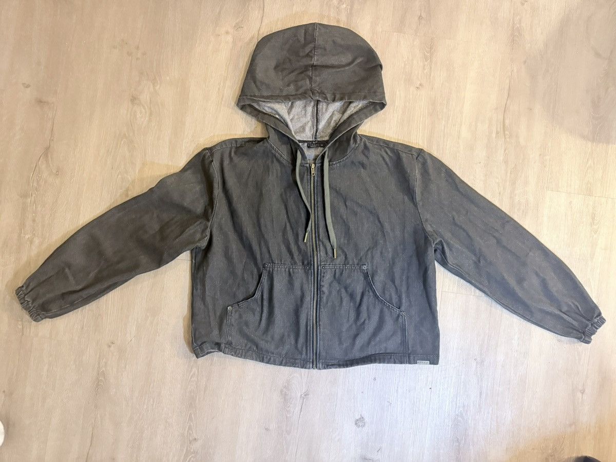 Other Cropped Zipper Hood Utility Jacket Blue Grey Size M Size US M / EU 48-50 / 2 - 1 Thumbnail