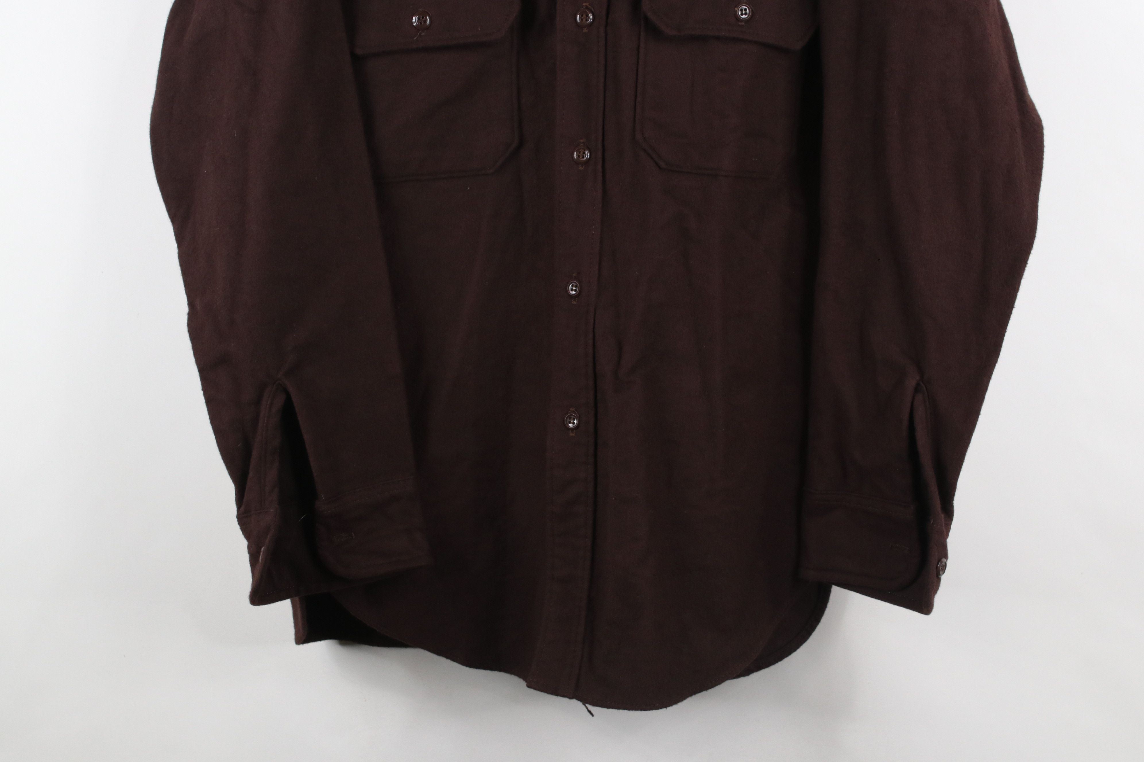 Vintage × Woolrich Woolen Mills Vintage 60s 70s Woolrich Chamois Cloth Buton Shirt Brown USA Size US M / EU 48-50 / 2 - 3 Thumbnail