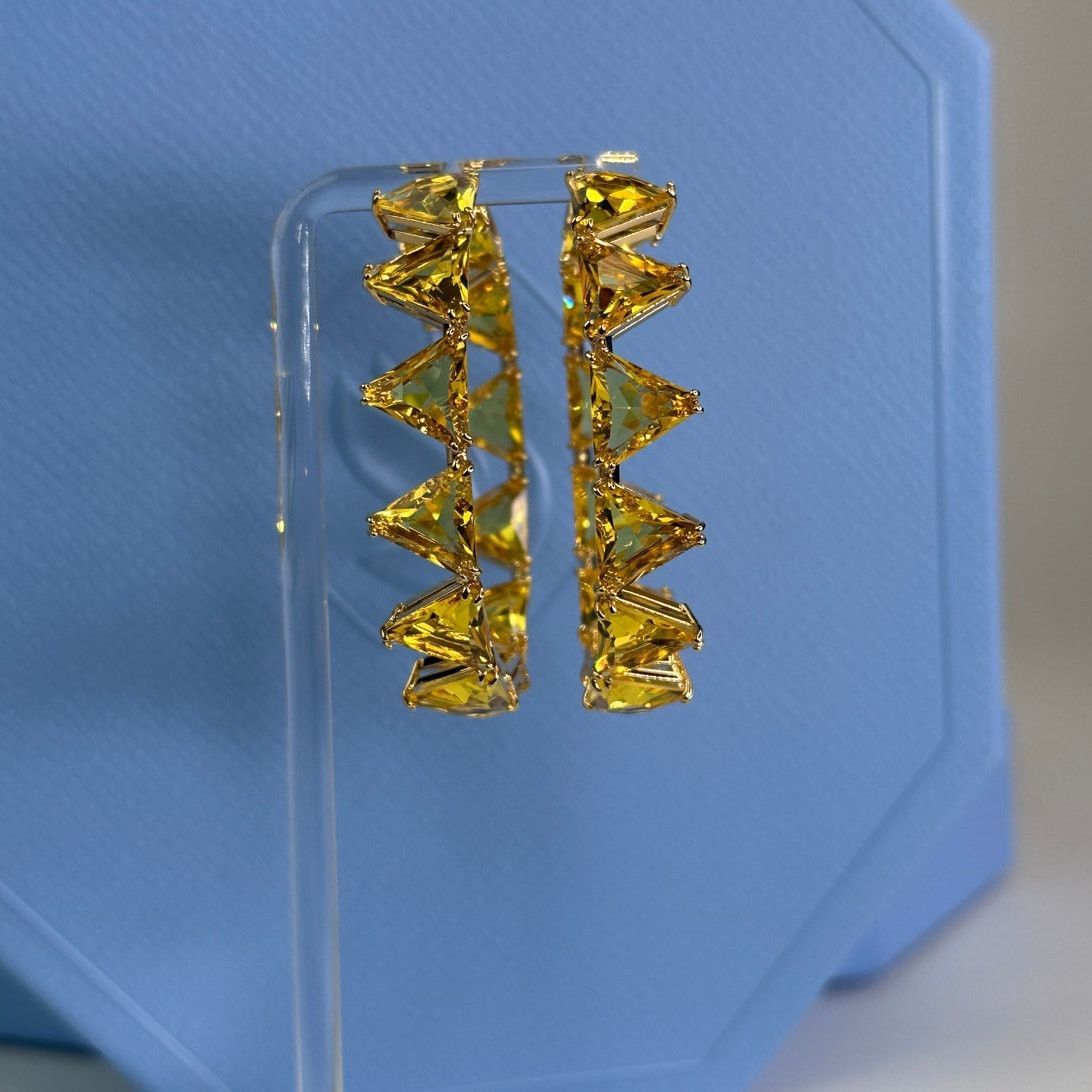 Swarovski Swarovski Millenia hoop earrings Yellow, Gold-tone plated Size ONE SIZE - 9 Thumbnail