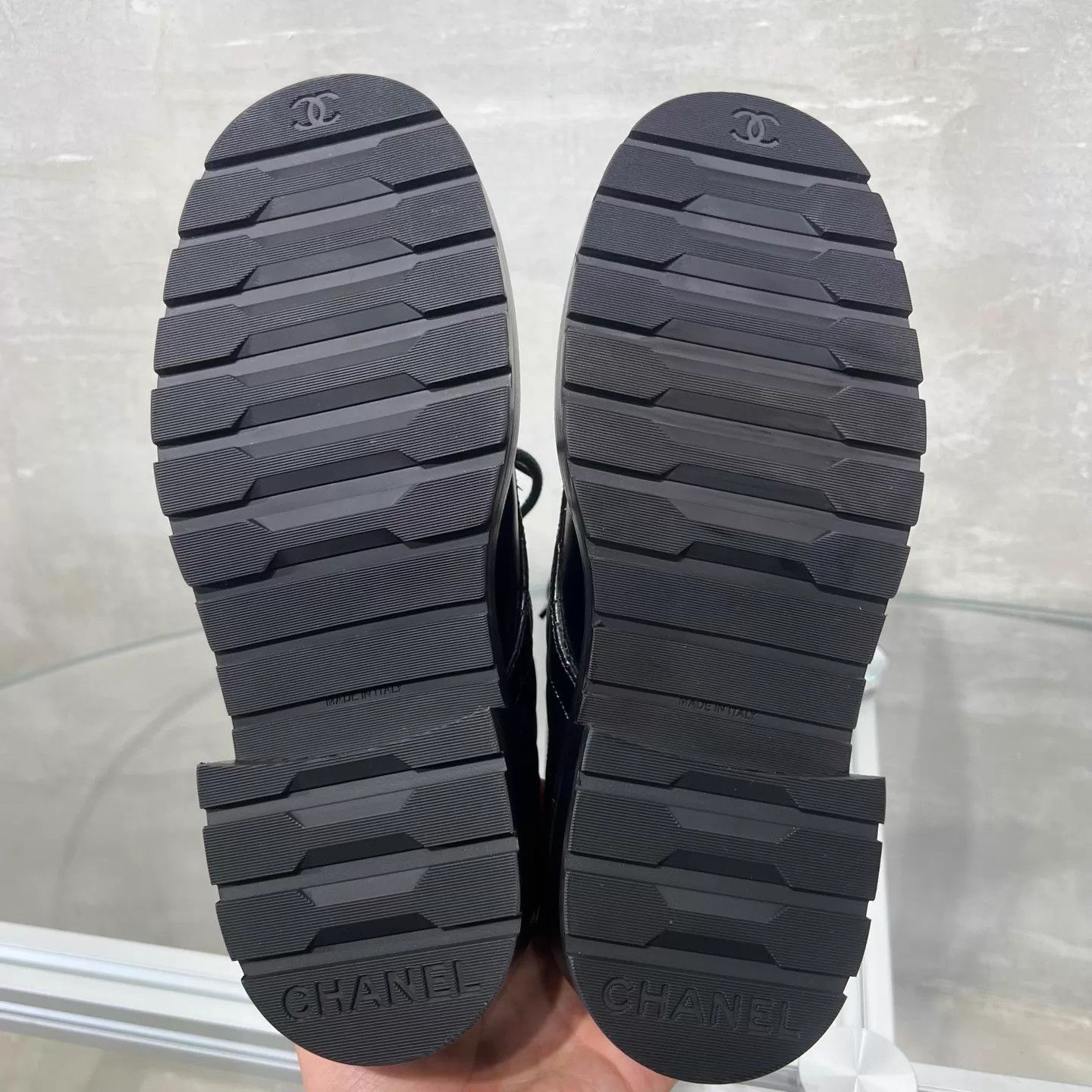 Chanel Chanel women's black CC quilted short boots Size US 5.5 / IT 35.5 - 7 Thumbnail