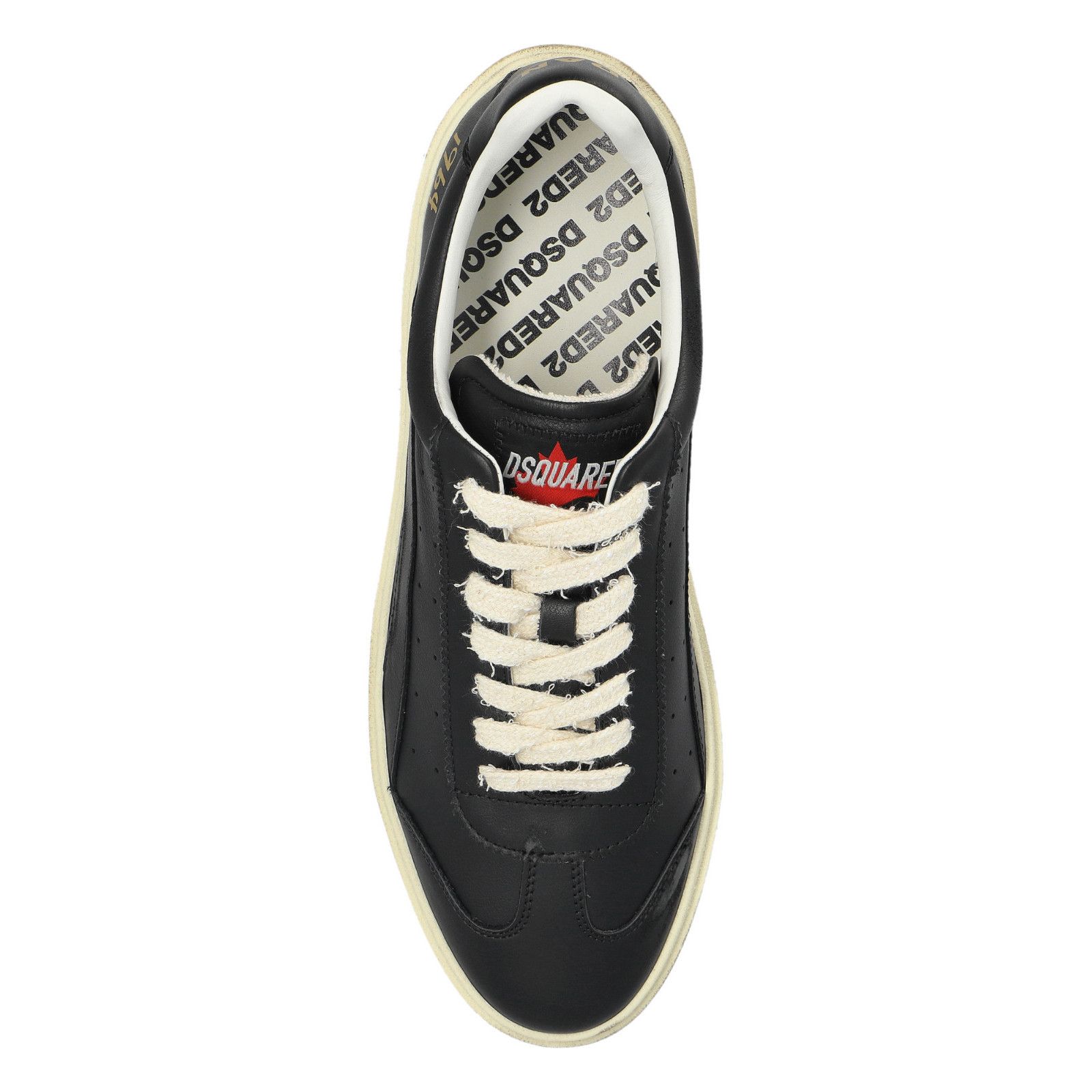 Dsquared2 DSQUARED2 Rider Black Leather Sneakers New And Authentic (Me Size US 11 / EU 44 - 4 Thumbnail