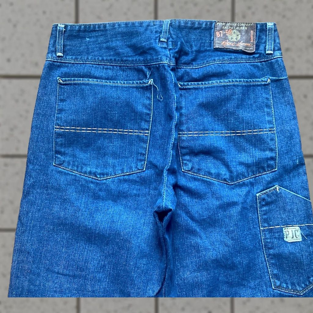 Polo Ralph Lauren VINTAGE Polo Ralph Lauren Jeans Carpenter Mens 34x30 Blue 90s Straight Skater Bindings Y2K Size US S / EU 44-46 / 1 - 1 Thumbnail