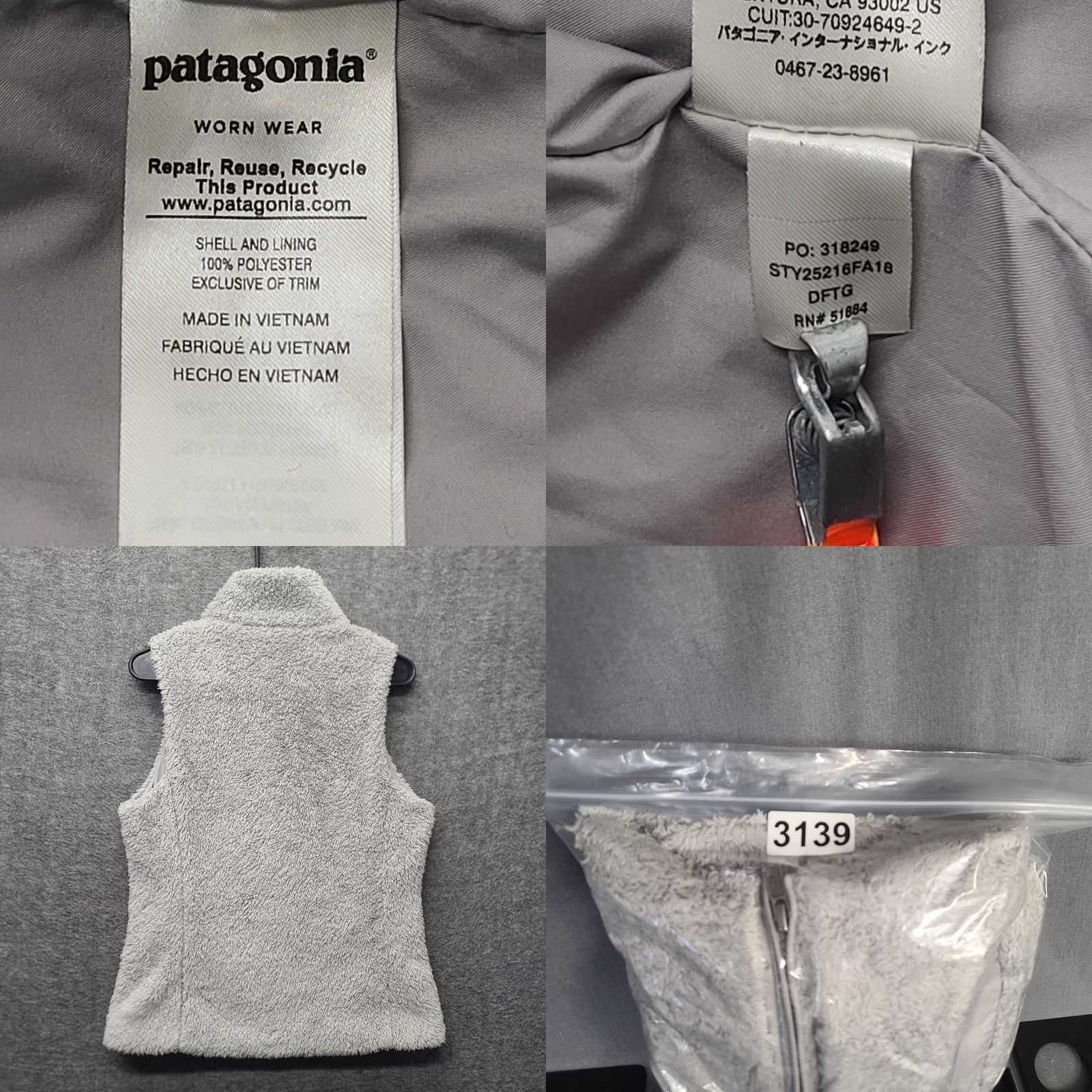Patagonia Patagonia Fleece Vest Womens M Los Gatos Regular Fit Gray Sleeveless Full Zip Pockets Outdoor Vest Middle-Length Outdoorwear Size M / US 6-8 / IT 42-44 - 8 Thumbnail