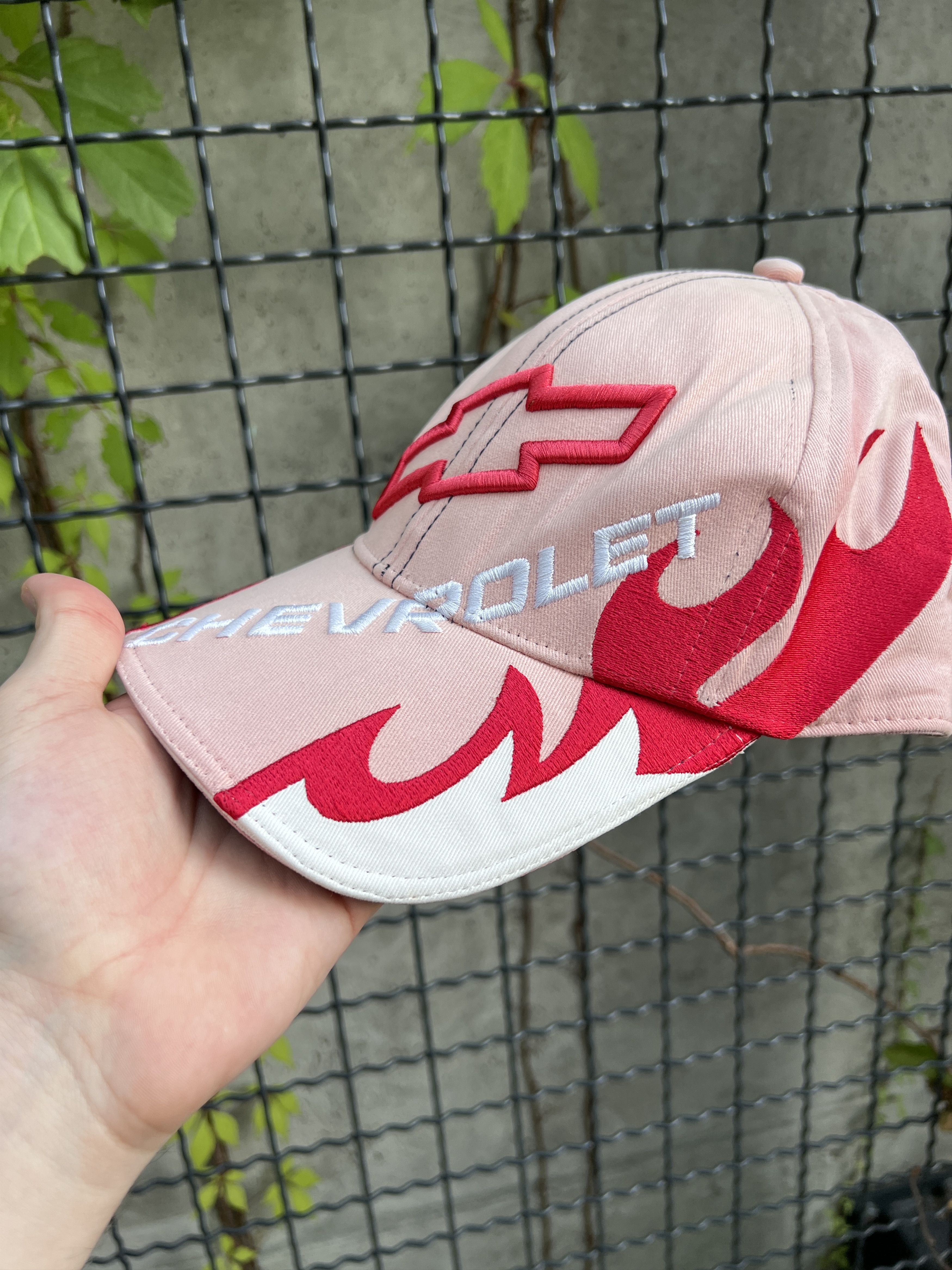 Vintage Vintage 90s Chevrolet Racing flame cap Size ONE SIZE - 2 Thumbnail