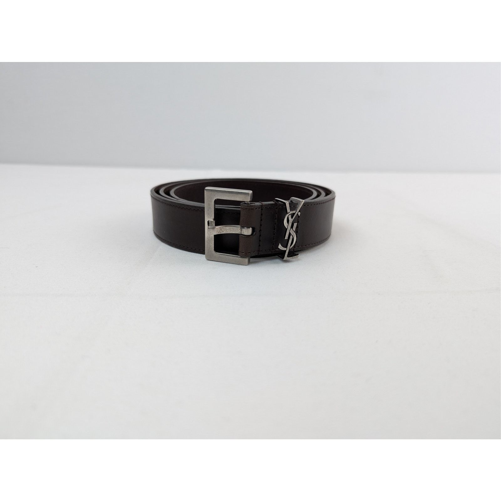 Saint Laurent Paris o1rshd1 Size: 85 / YSL Cintura Vegetal Icard Aged Belt Brown Size 34 - 1 Thumbnail