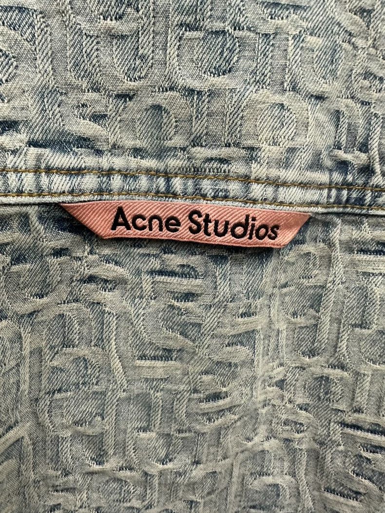 Acne Studios Acne Studios Jacquard loose single-breasted denim jacket Size US M / EU 48-50 / 2 - 3 Thumbnail