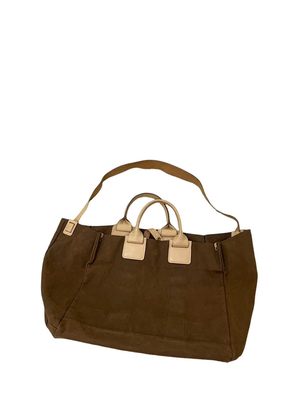 Japanese Brand Large Tote Shoulder Bag Sazaby Japan Cotton Canvas Leather Size ONE SIZE - 8 Thumbnail