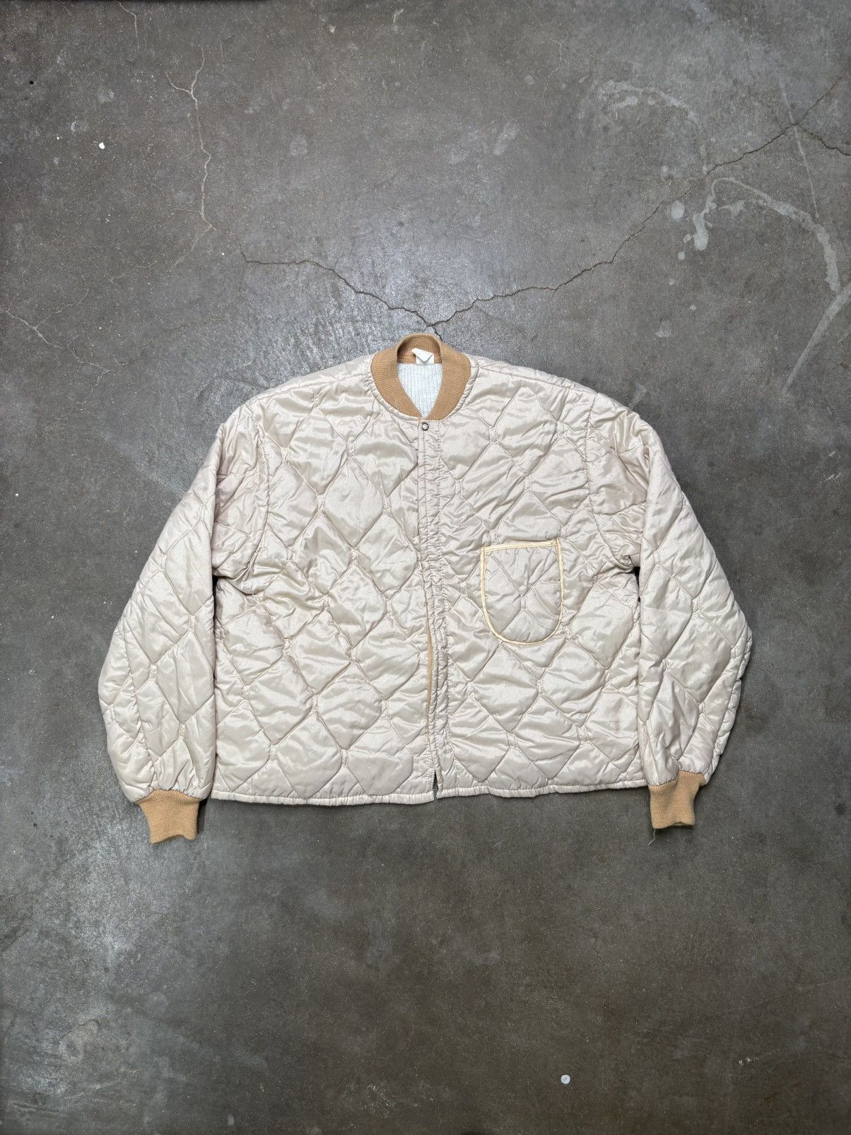 Other Vintage 1970s Beige Quilted Puffer Liner Gorpcore Set Size US L / EU 52-54 / 3 - 1 Thumbnail