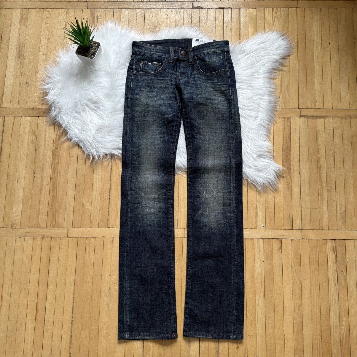 If Six Was Nine 📌 Vintage Y2K Washed GAS Low Rise Bootcut LGB vibe Jeans Size 24" / US 00 / IT 34 - 8 Thumbnail