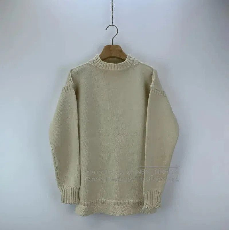 Maison Margiela Maison Margiela Women's Cream Wool Pullover Sweater . Size M / US 6-8 / IT 42-44 - 1 Thumbnail