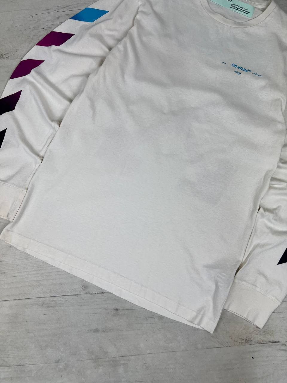 Off-White Off-White Diagonal Gradient Long Sleeve Tee Size US M / EU 48-50 / 2 - 4 Thumbnail