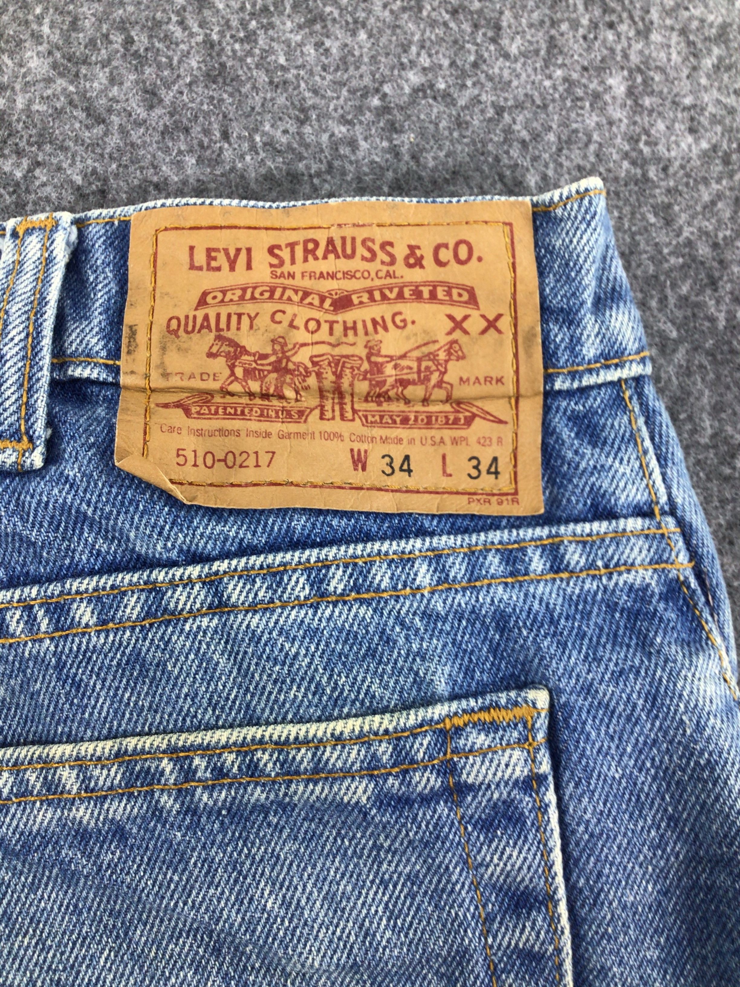 Levi's Vintage 90s Levis 510 Jeans Medium Wash Denim KJ018 Size US 32 / EU 48 - 5 Thumbnail